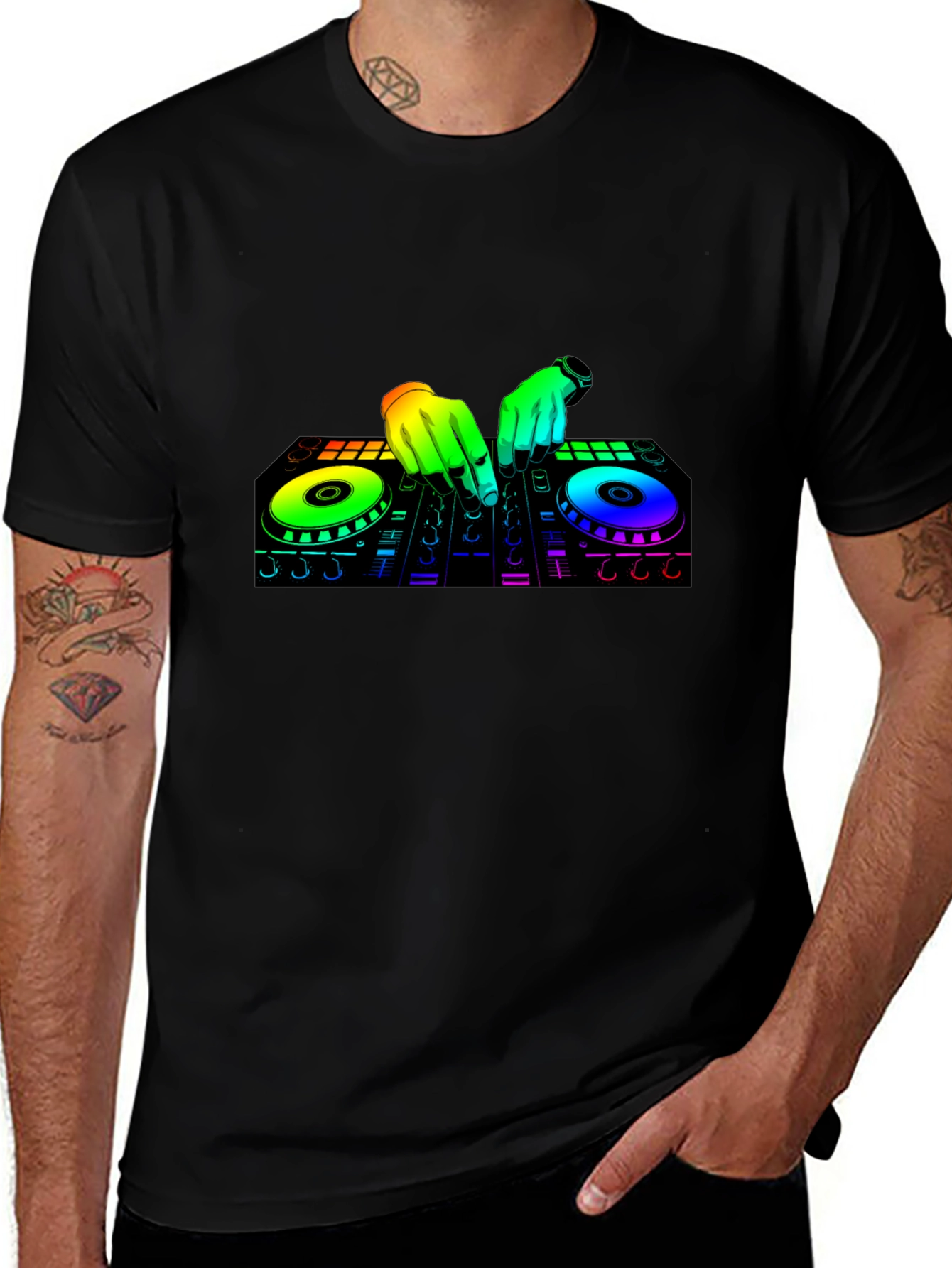 DJ Mixer Graphic T-Shirt - Music Lover Tee