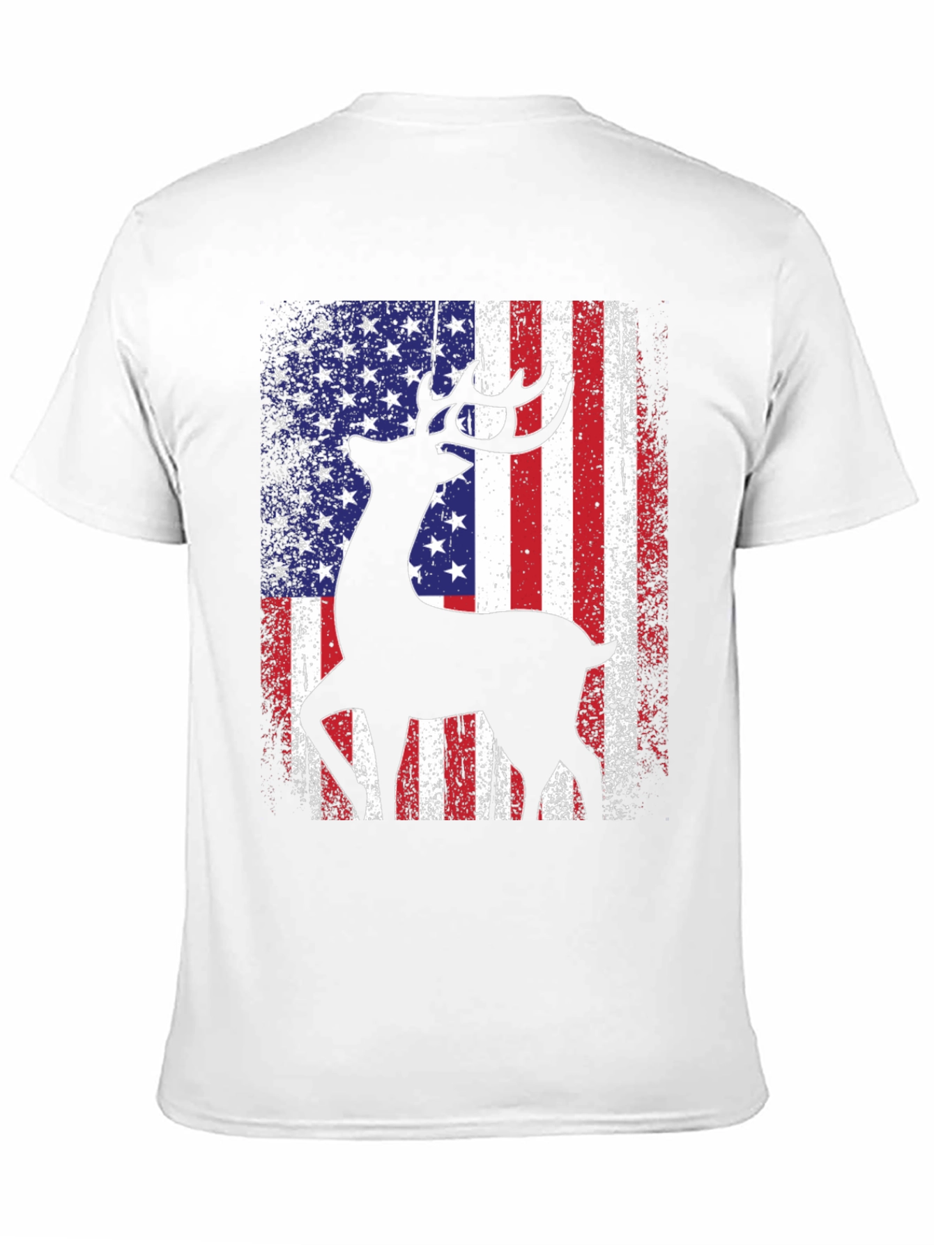 Deer American Flag Patriotic T-Shirt
