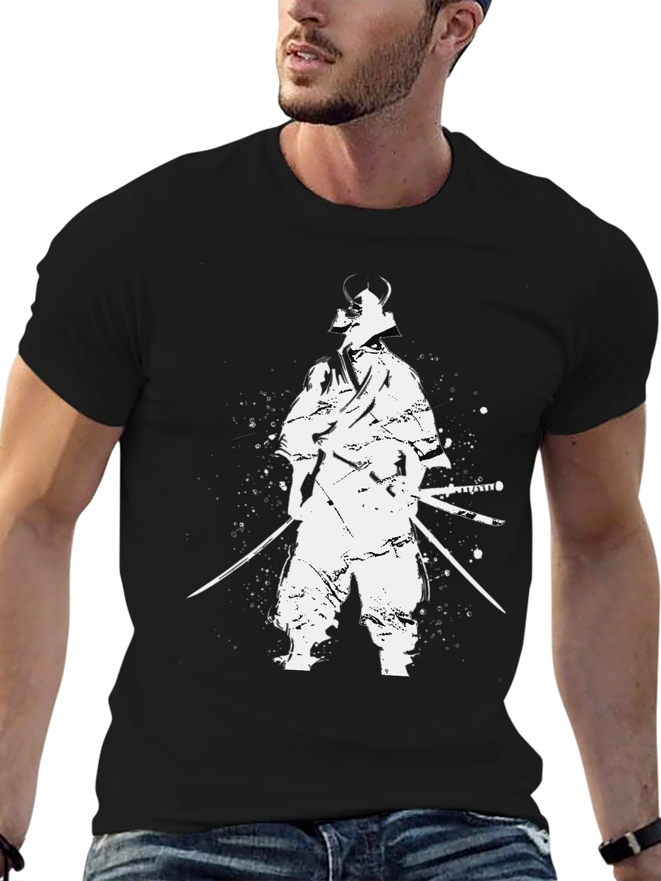 Samurai Warrior Graphic Black T-Shirt