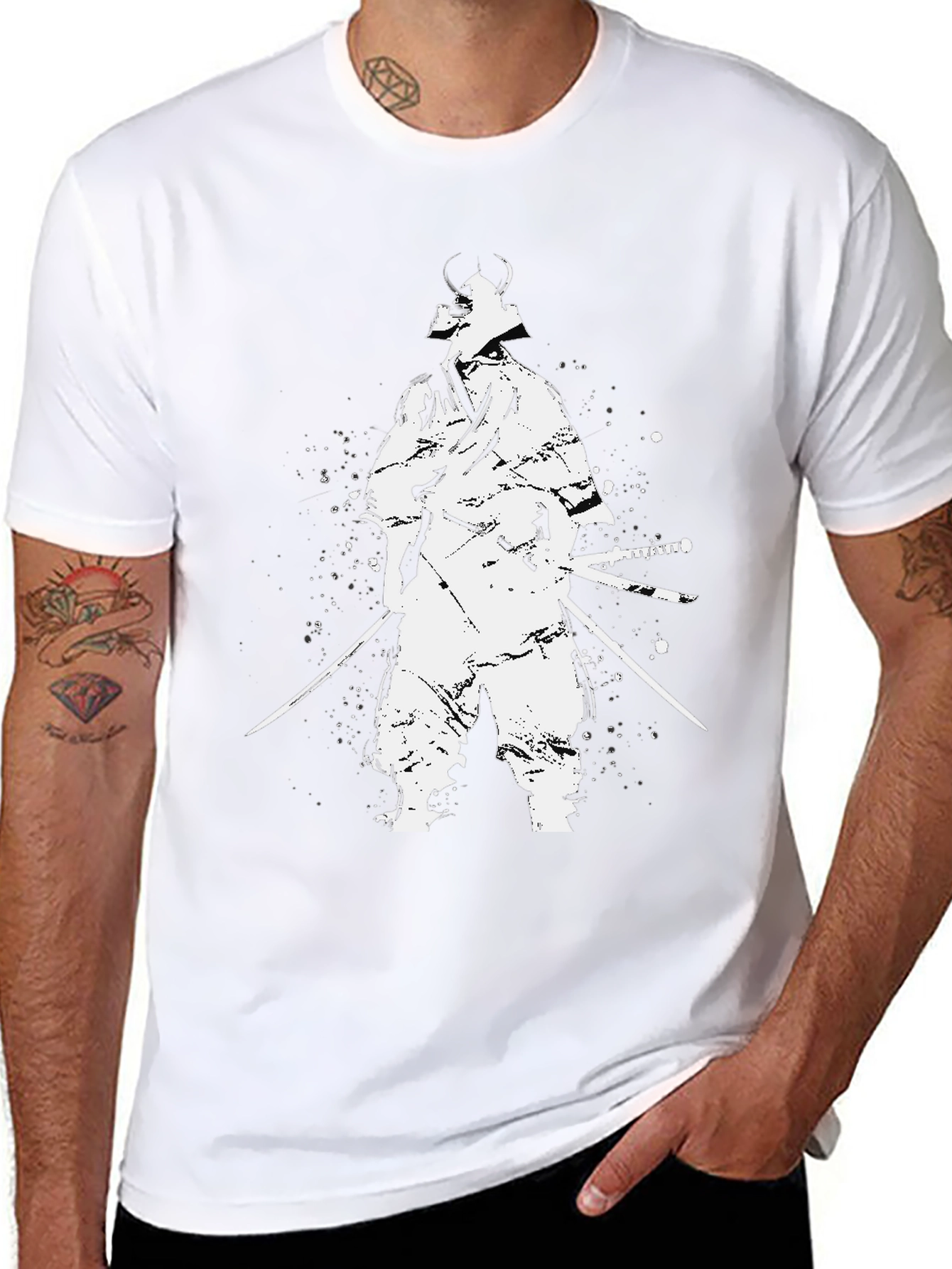 Samurai Warrior Graphic Black T-Shirt