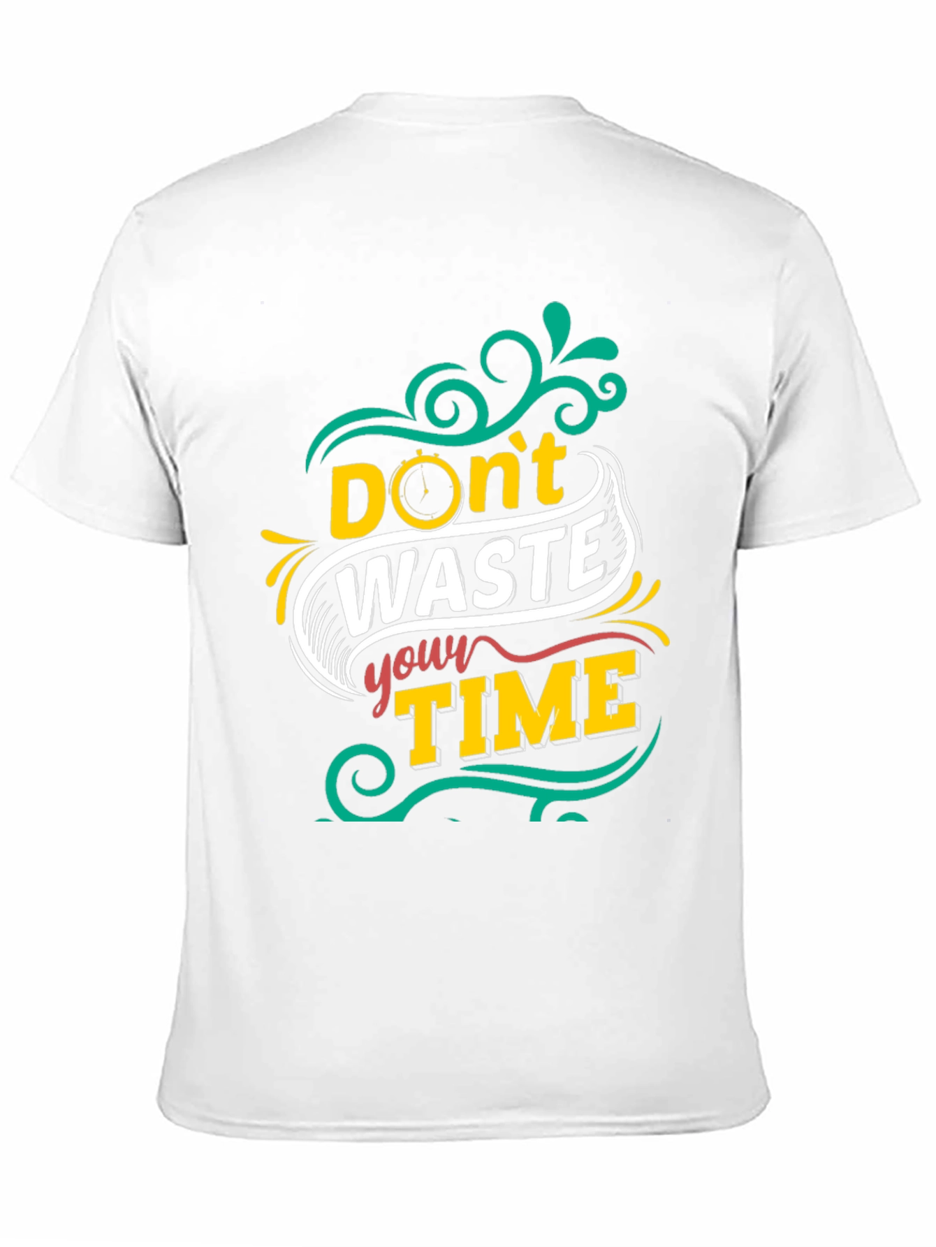Dont Waste Your Time Graphic Tee - Black T-Shirt