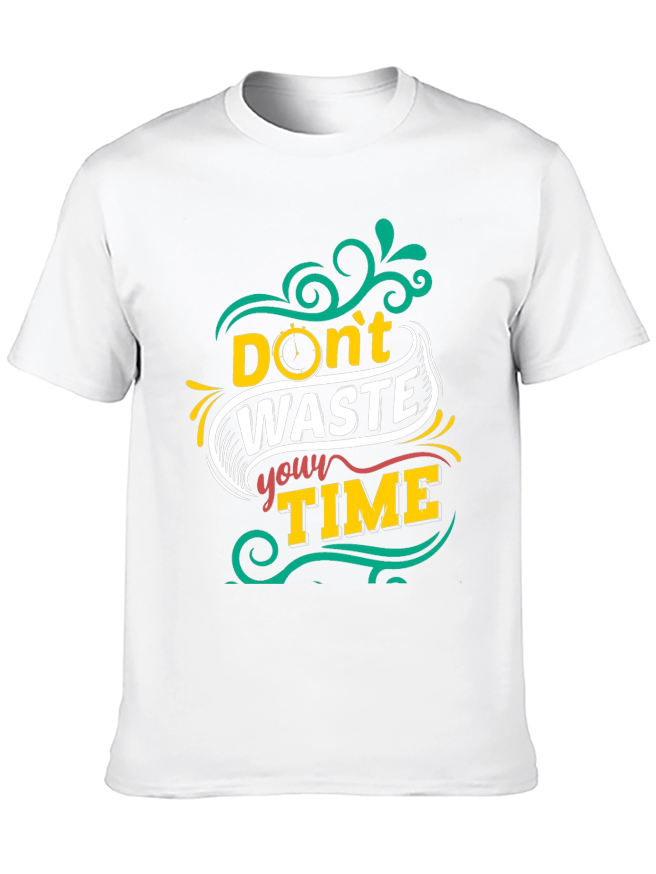 Dont Waste Your Time Graphic Tee - Black T-Shirt
