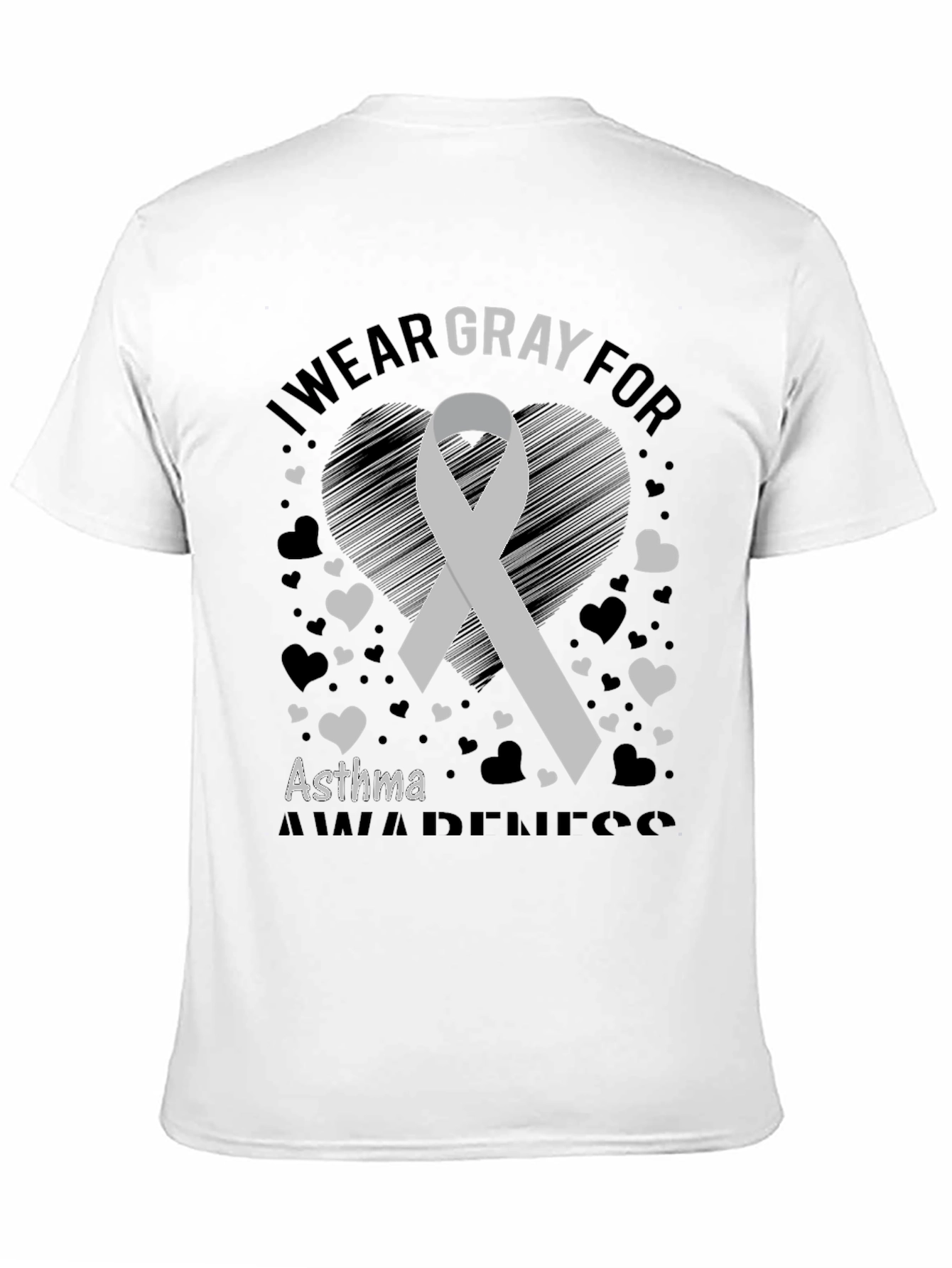 I Wear Gray For Asthma Awareness T-Shirt