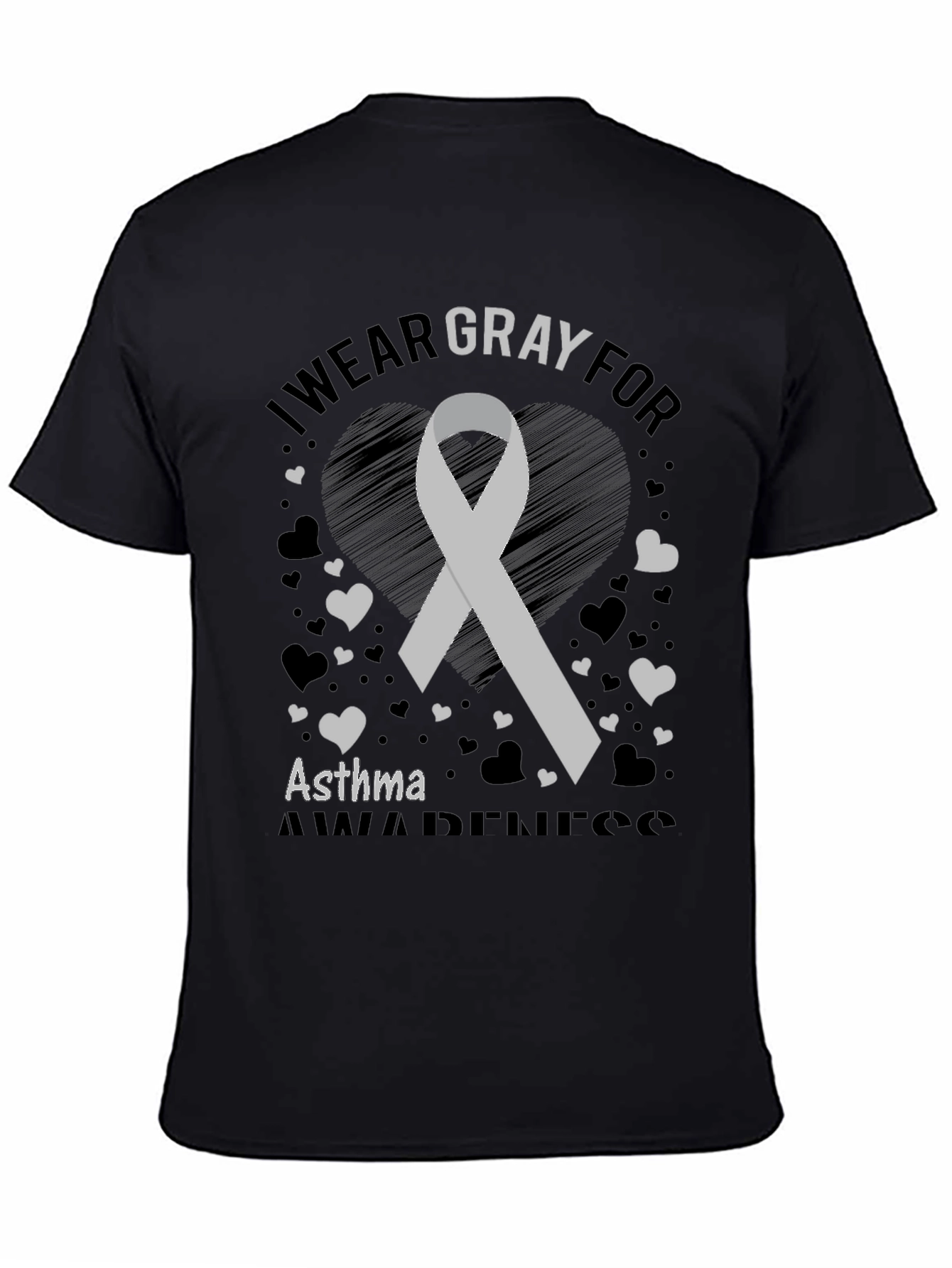I Wear Gray For Asthma Awareness T-Shirt