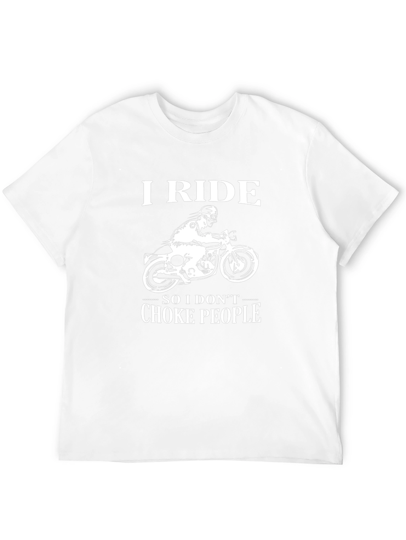 I Ride Motorcycle Graphic Tee - Black