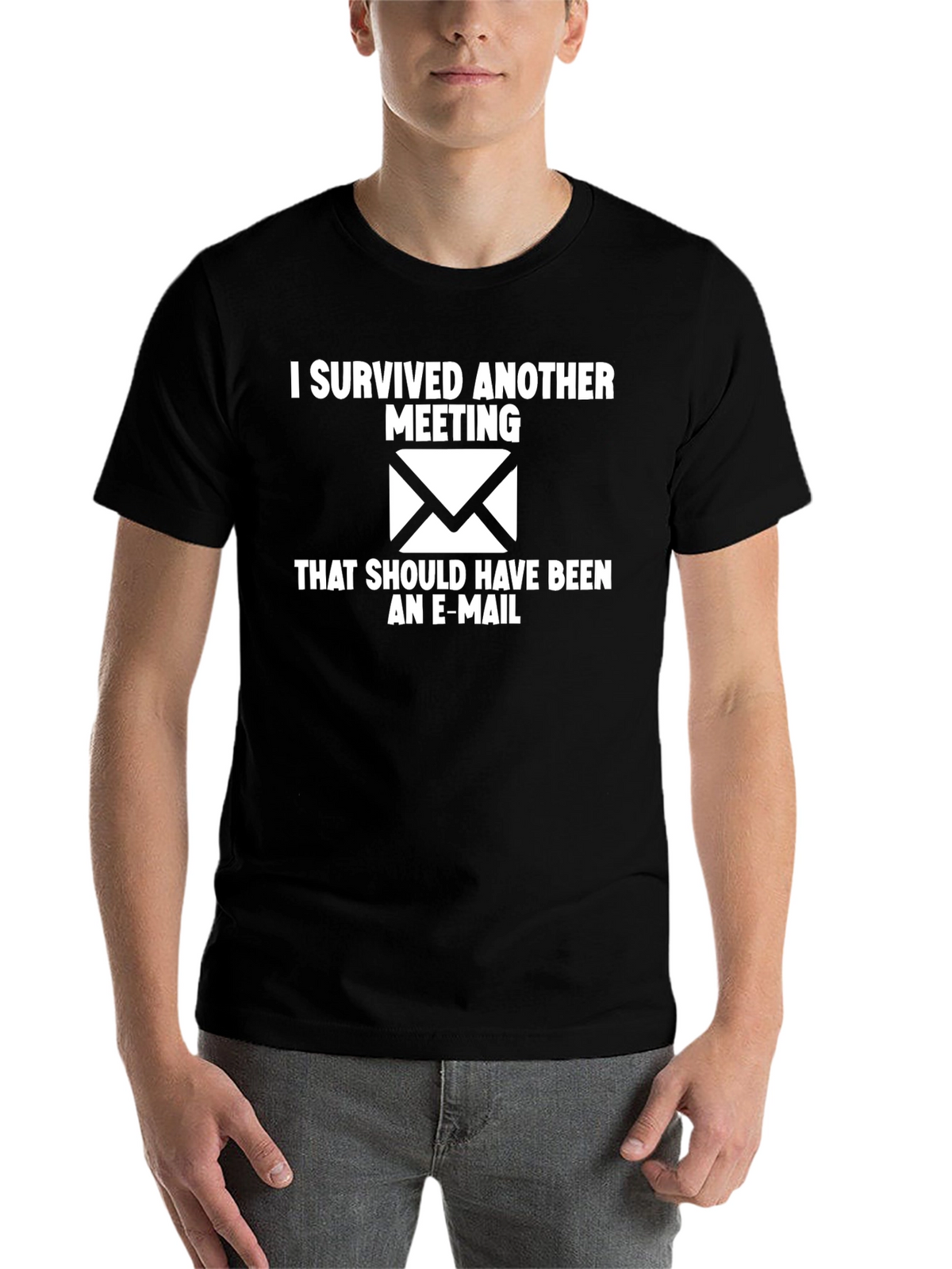 I Survived Another Meeting Black T-Shirt