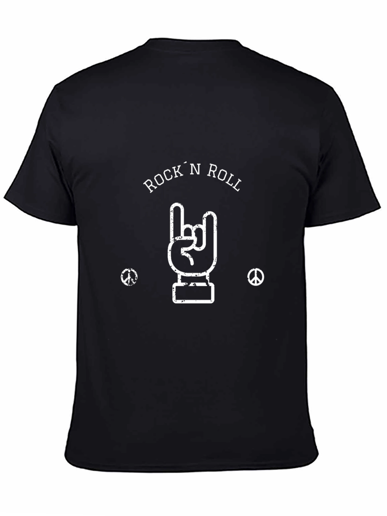 Rock N Roll Graphic T-Shirt - Black Casual Tee