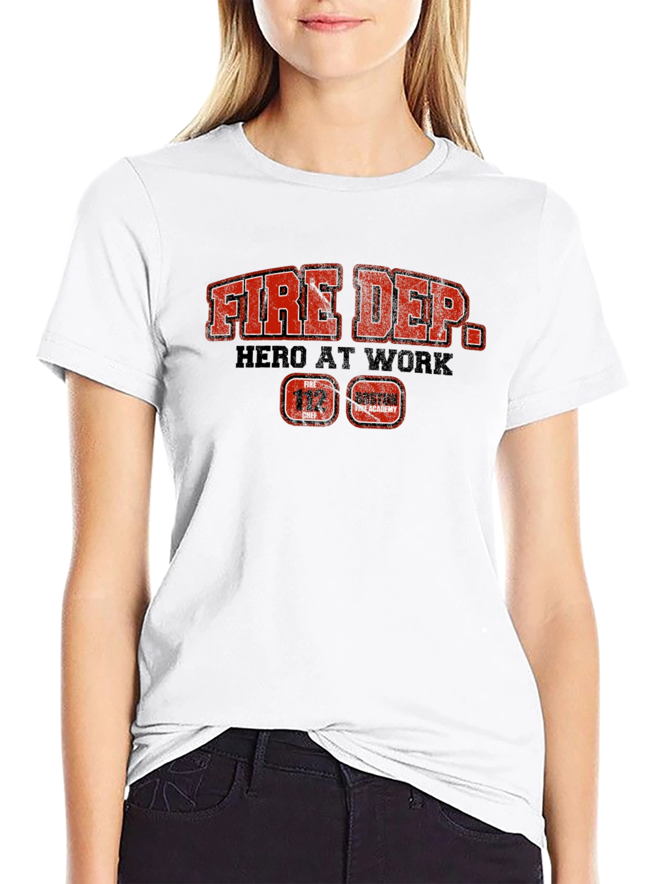Fire Dept. Hero At Work Graphic T-Shirt