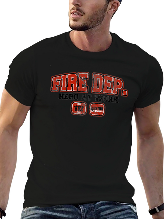 Fire Dept. Hero At Work Graphic T-Shirt