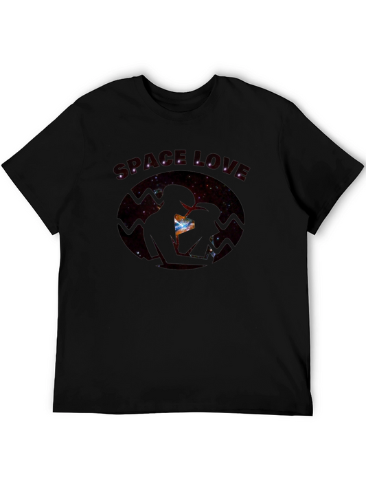 Space Love Graphic T-Shirt - Mens Black Tee