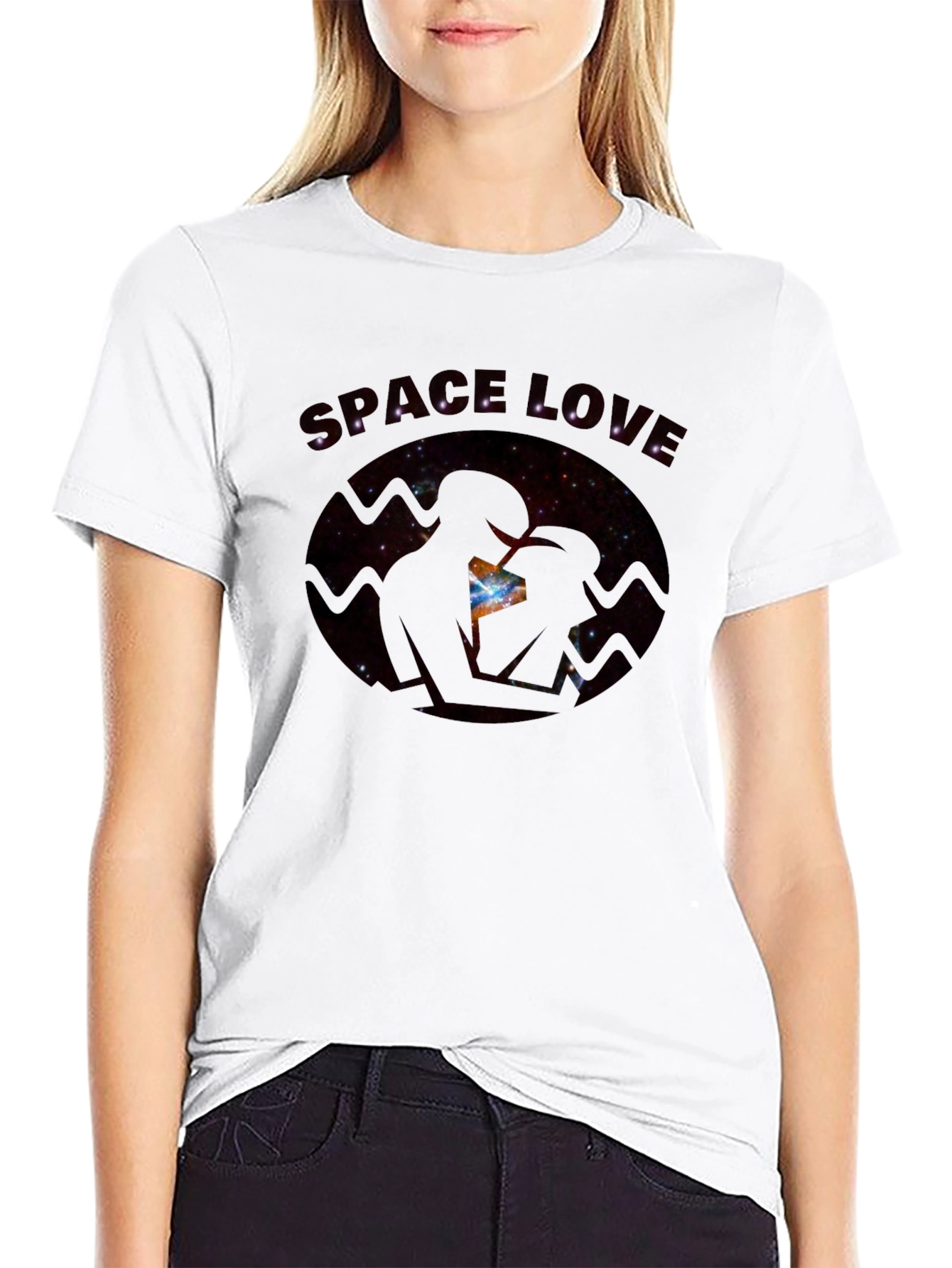 Space Love Graphic T-Shirt - Mens Black Tee