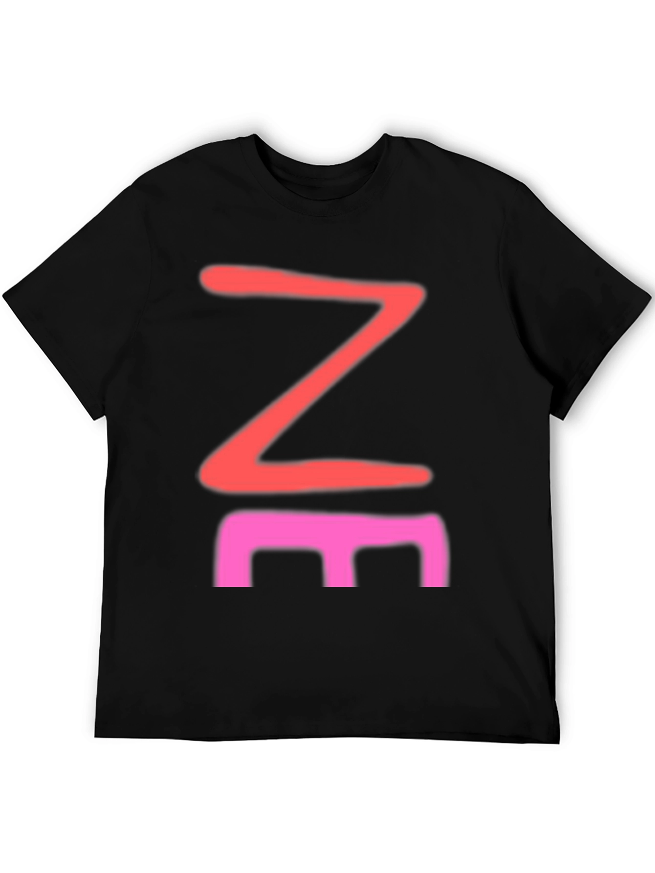 Abstract Graphic Tee - Black Cotton Blend