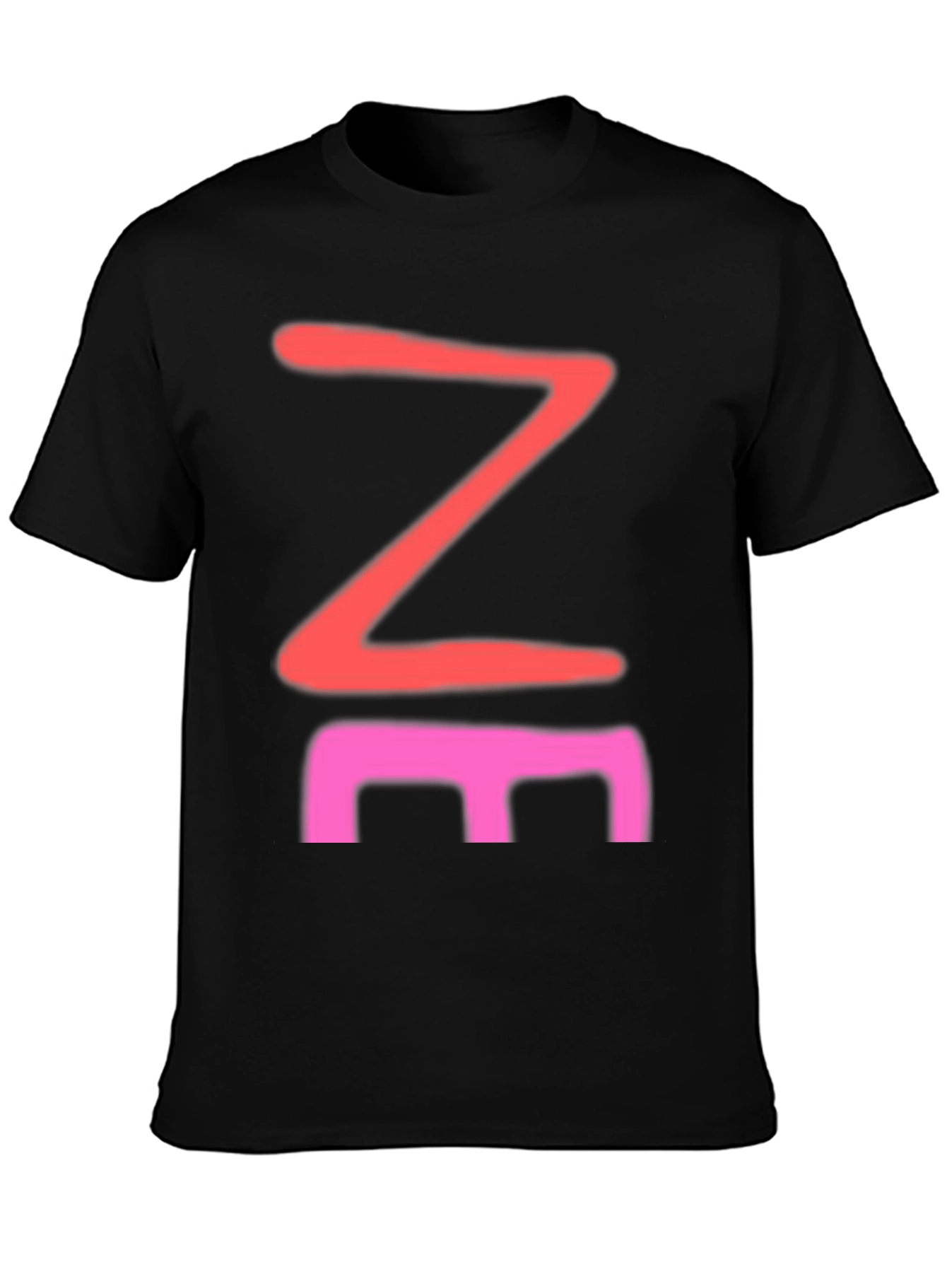 Abstract Graphic Tee - Black Cotton Blend