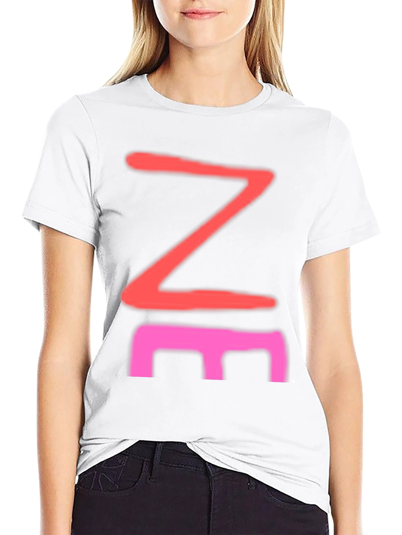 Abstract Graphic Tee - Black Cotton Blend