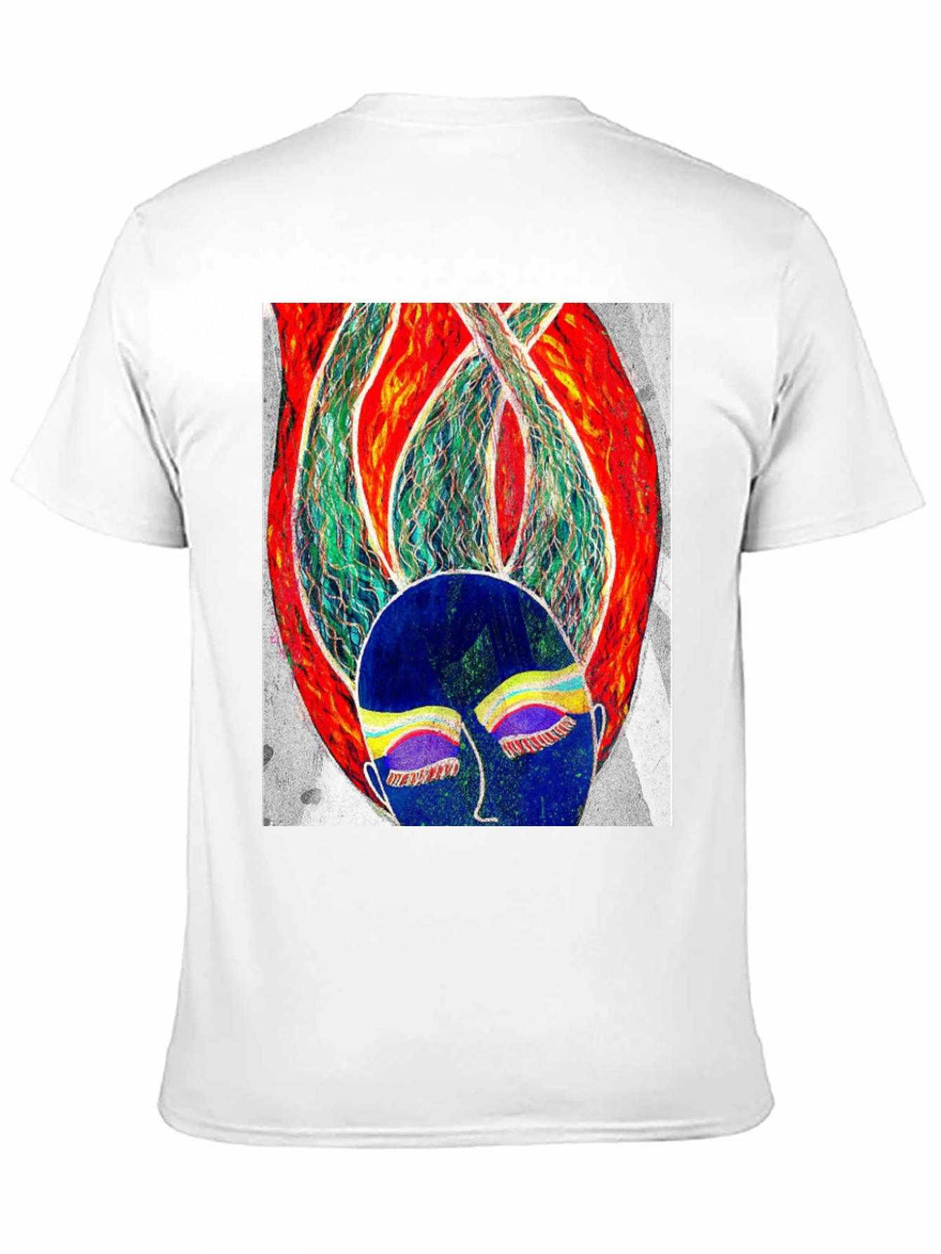 Artistic Graphic Print Black T-Shirt