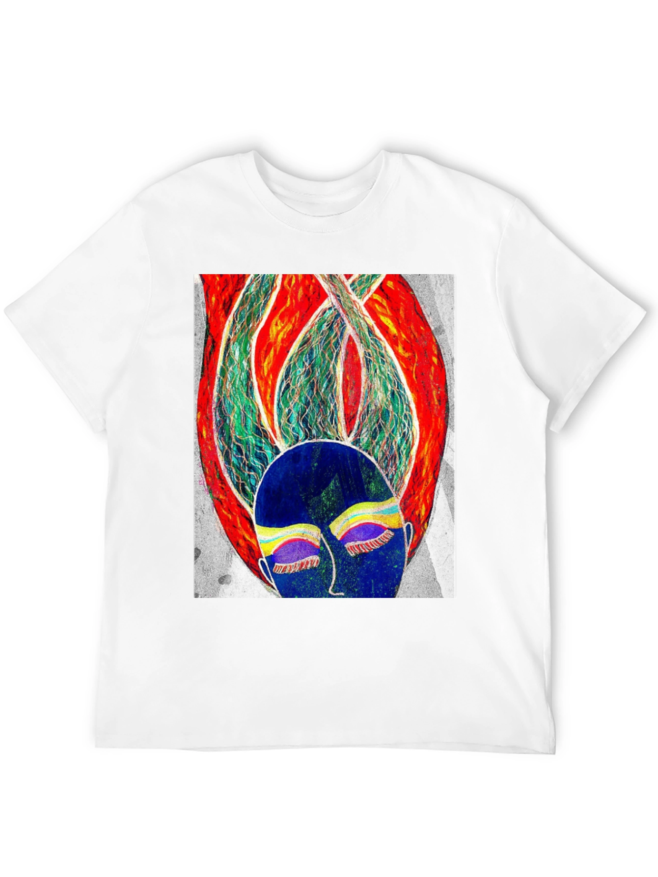 Artistic Graphic Print Black T-Shirt
