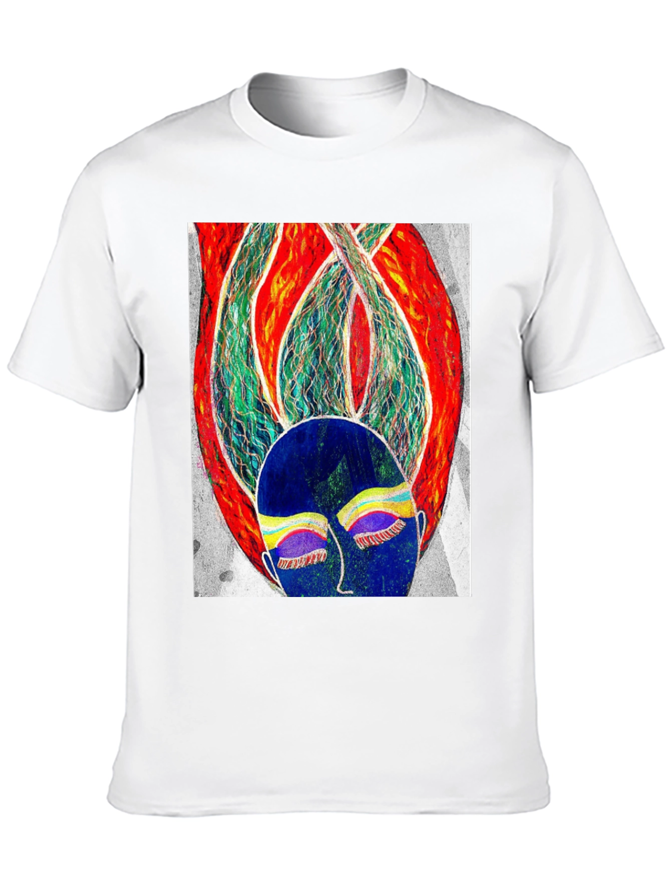 Artistic Graphic Print Black T-Shirt