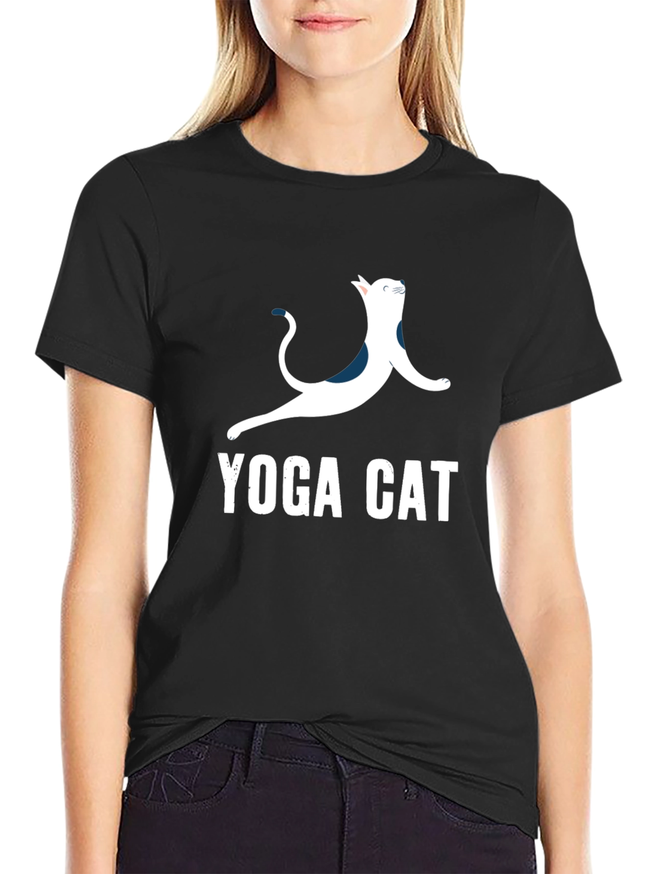 Yoga Cat T-Shirt - Cool Graphic Tee