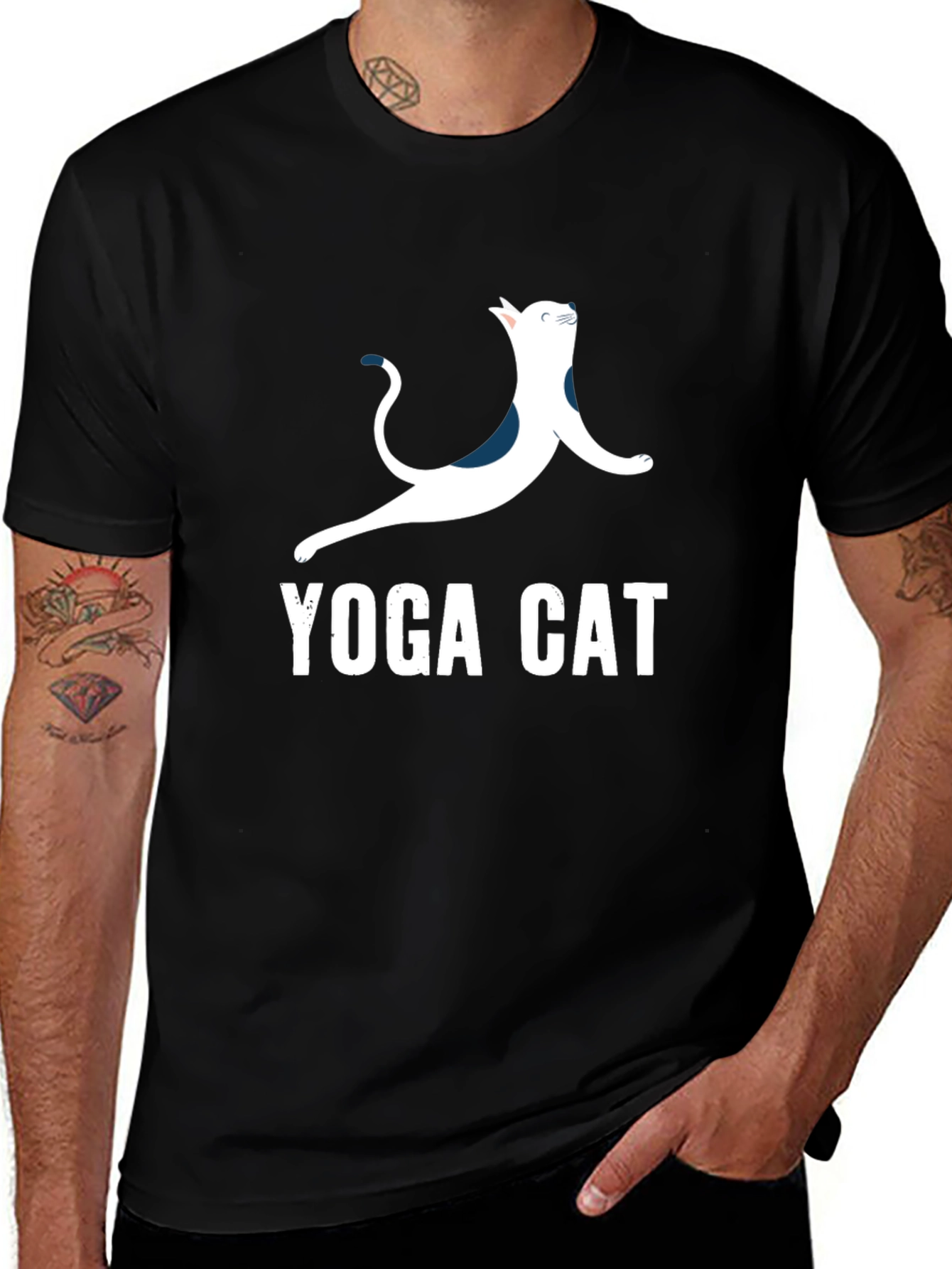 Yoga Cat T-Shirt - Cool Graphic Tee