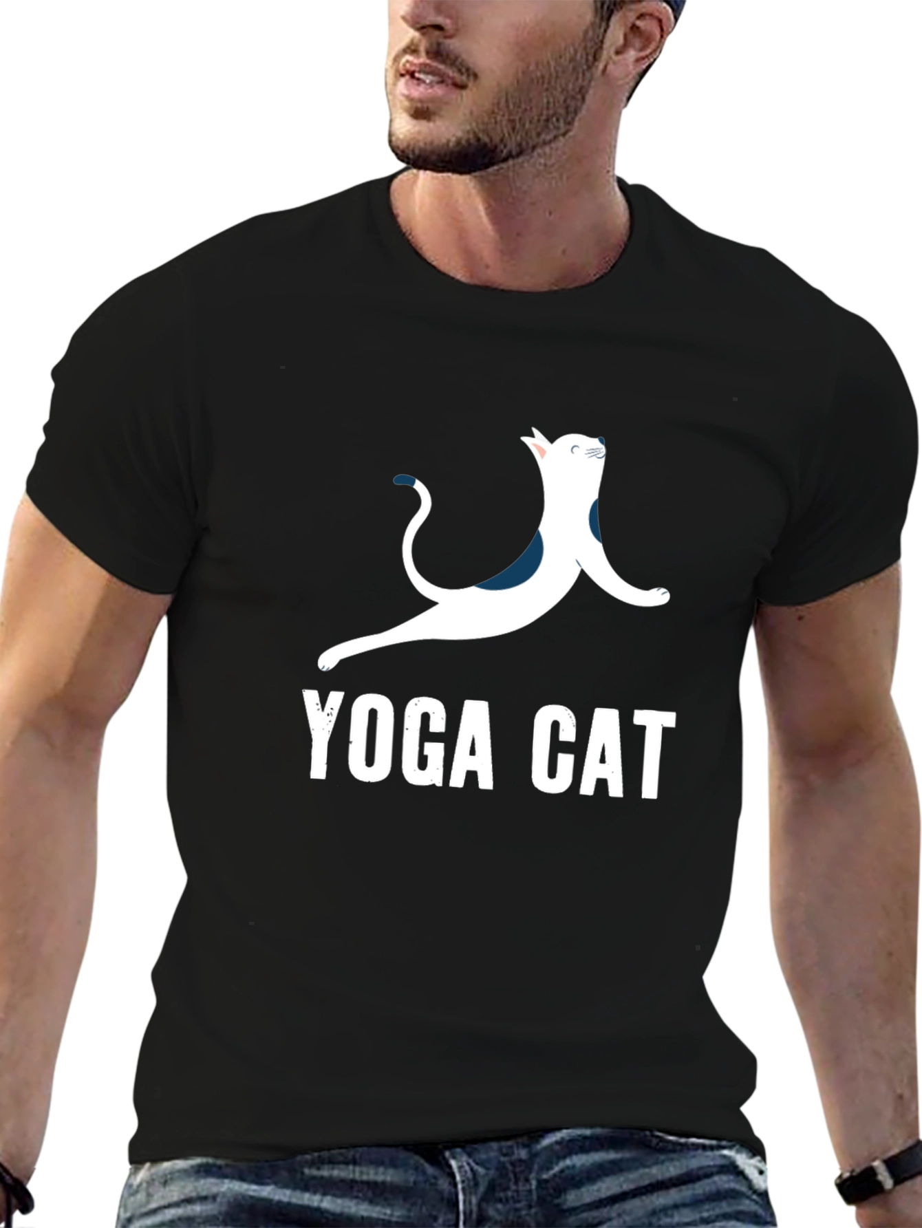 Yoga Cat T-Shirt - Cool Graphic Tee
