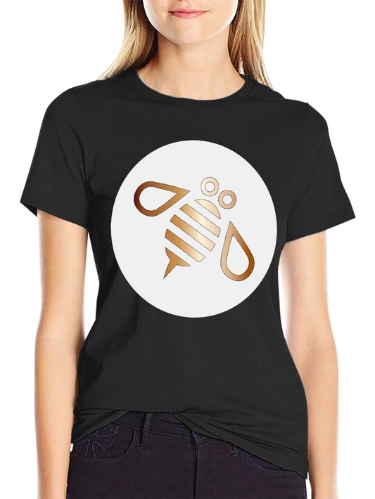 Mens Bee Graphic T-Shirt - Black Crew Neck Tee