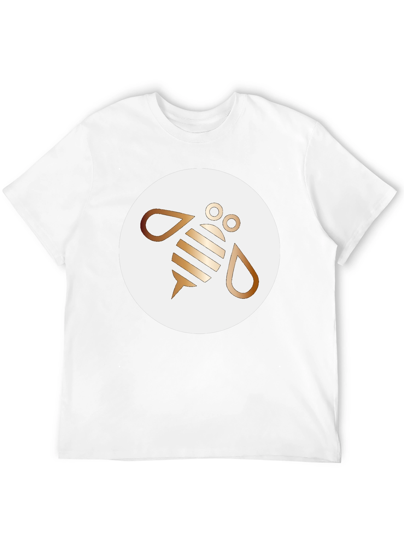 Mens Bee Graphic T-Shirt - Black Crew Neck Tee
