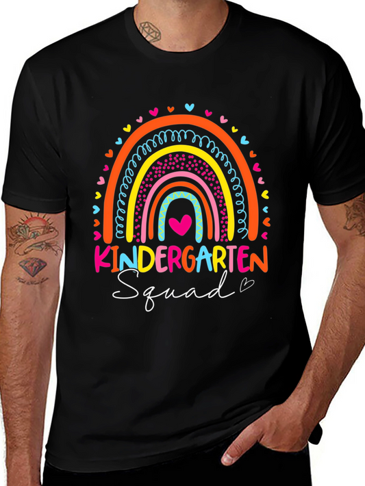 Kindergarten Squad Rainbow Graphic T-Shirt