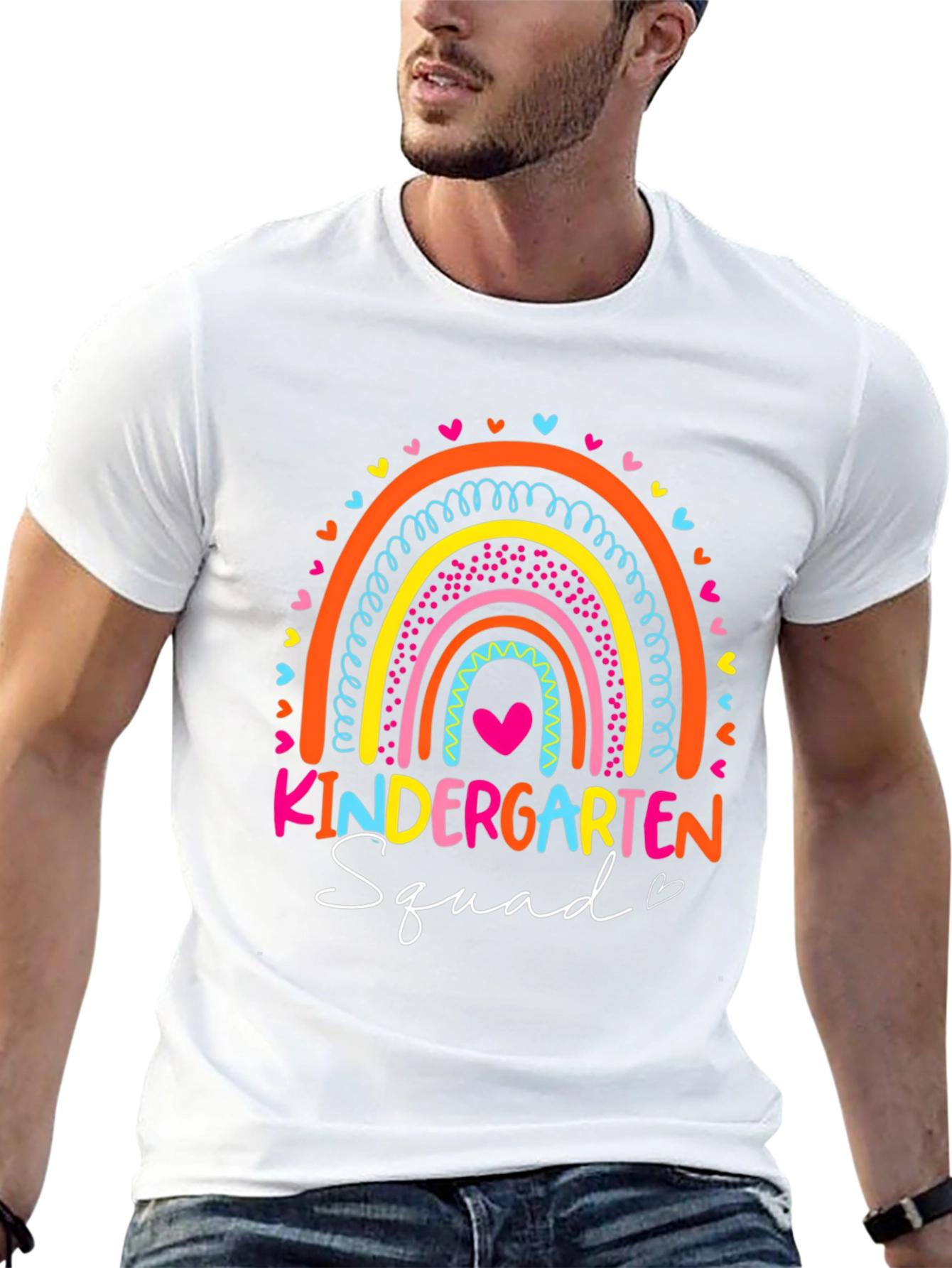 Kindergarten Squad Rainbow Graphic T-Shirt