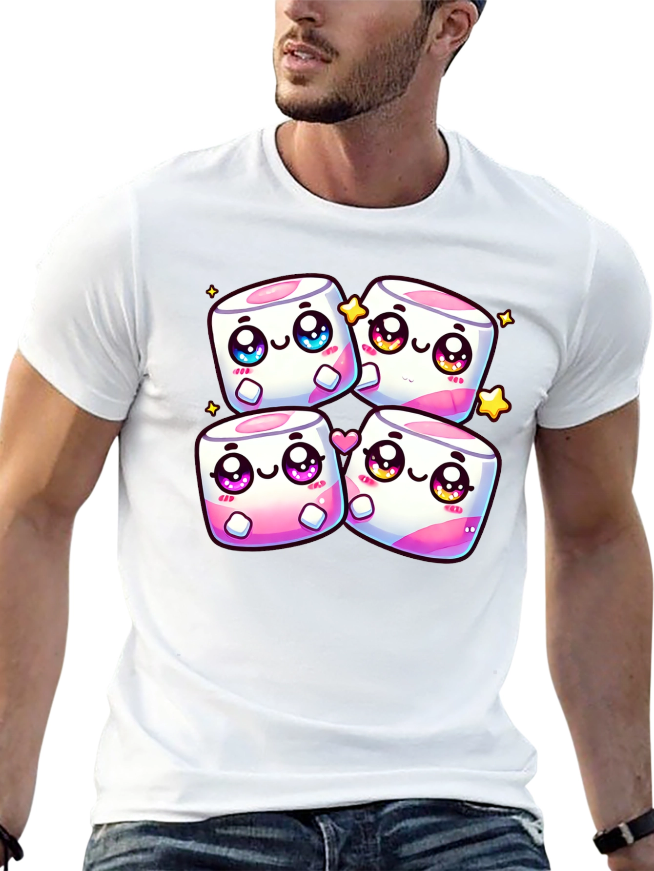 Kawaii Marshmallow T-Shirt - Cute Anime Design