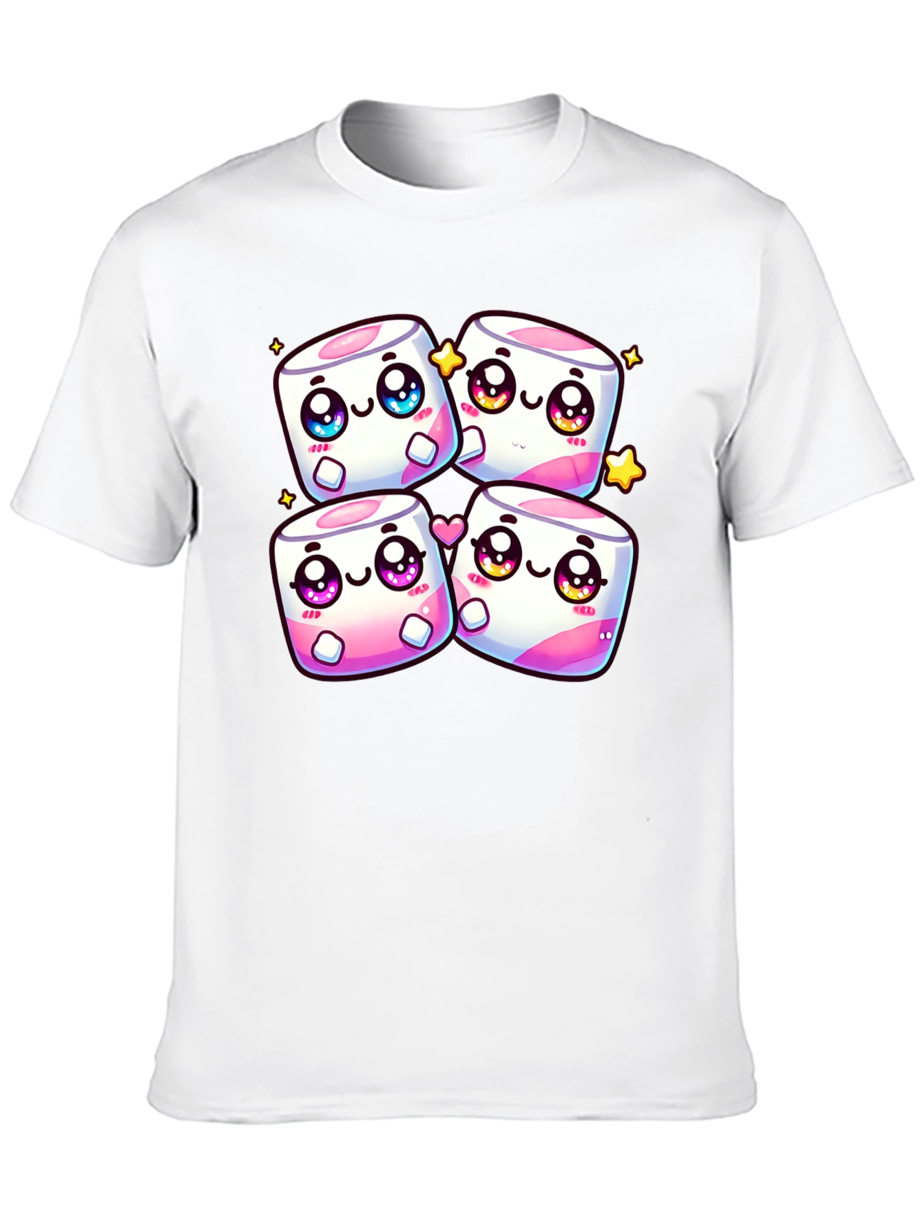 Kawaii Marshmallow T-Shirt - Cute Anime Design