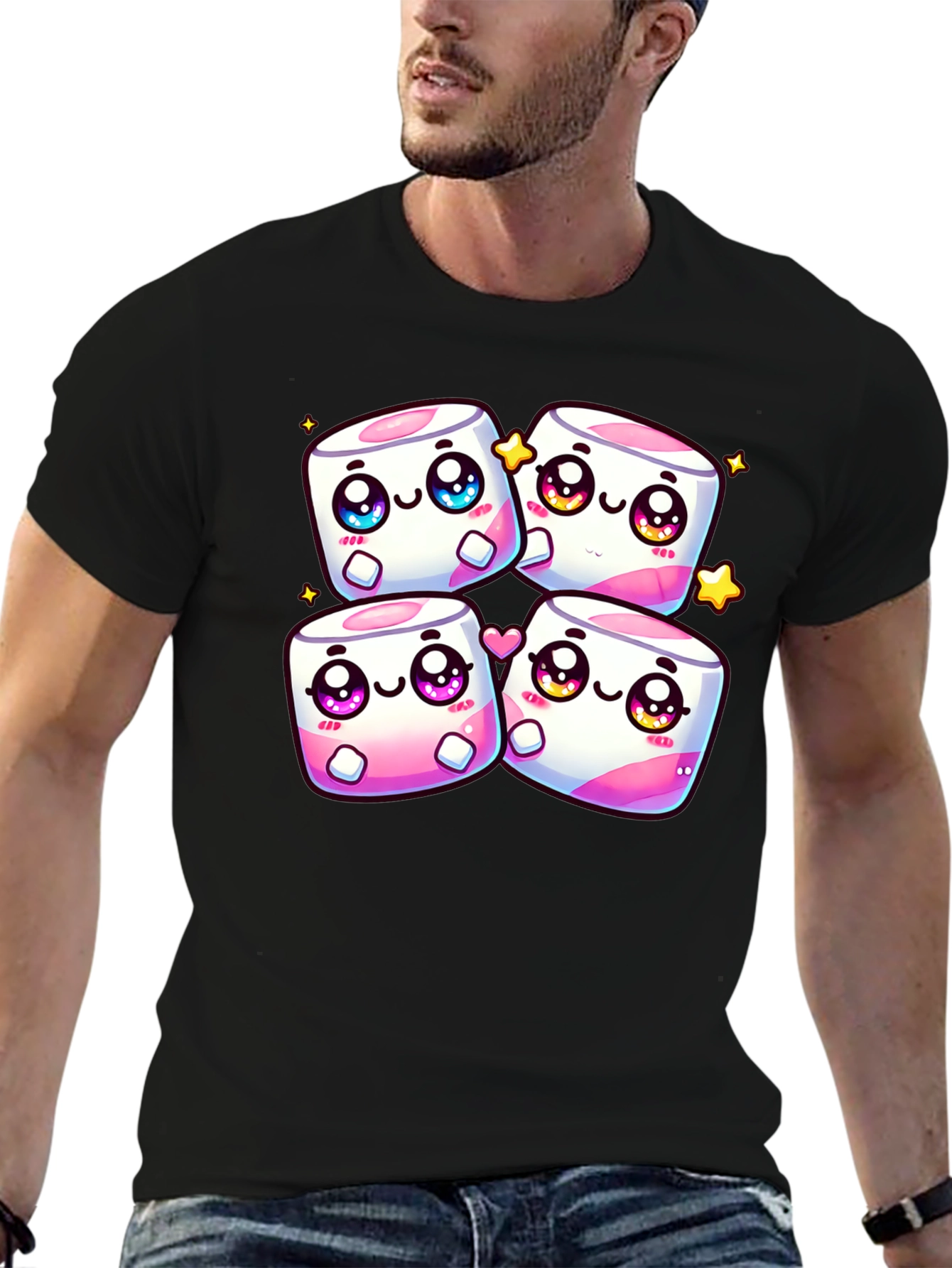 Kawaii Marshmallow T-Shirt - Cute Anime Design