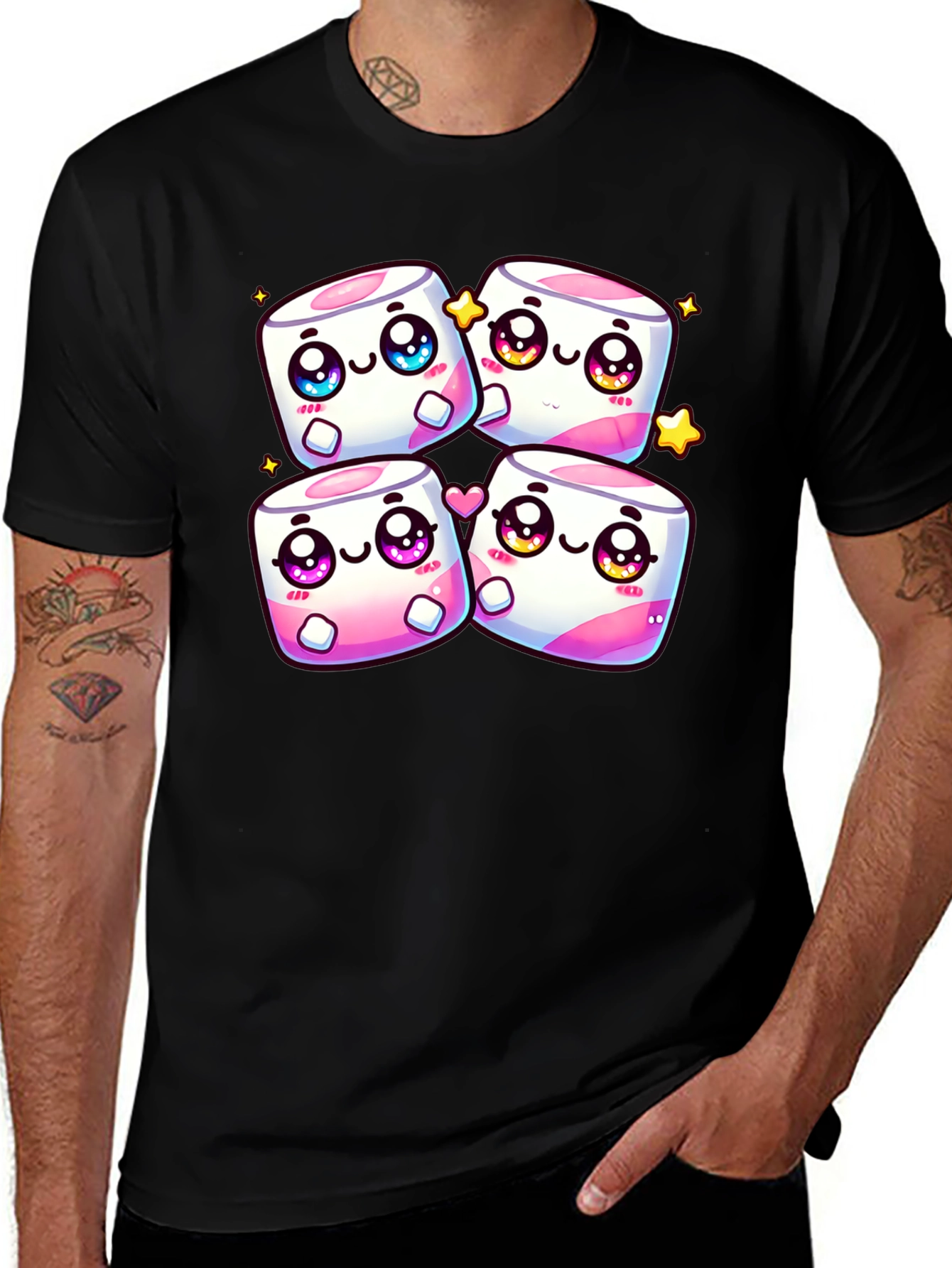Kawaii Marshmallow T-Shirt - Cute Anime Design