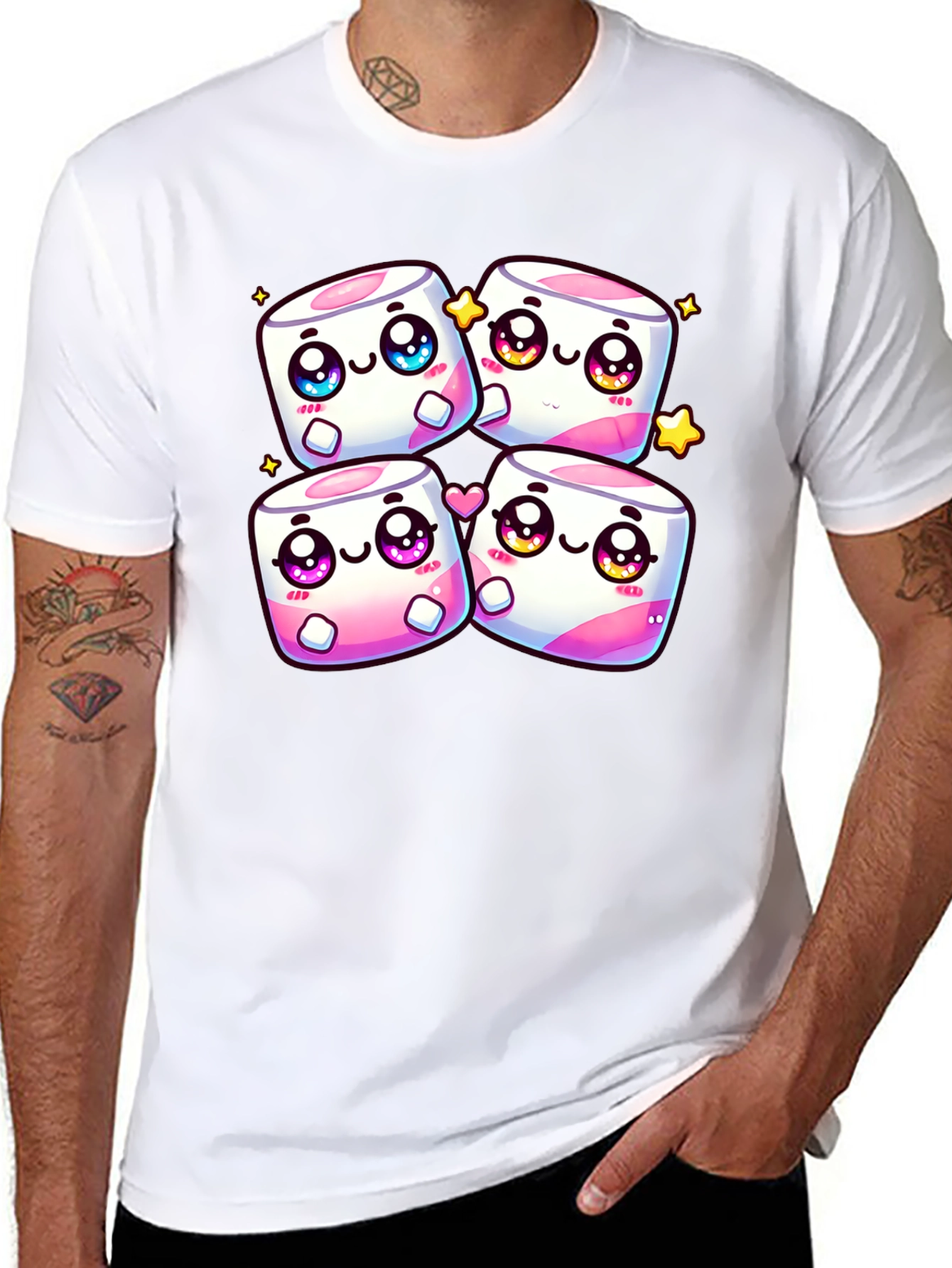 Kawaii Marshmallow T-Shirt - Cute Anime Design