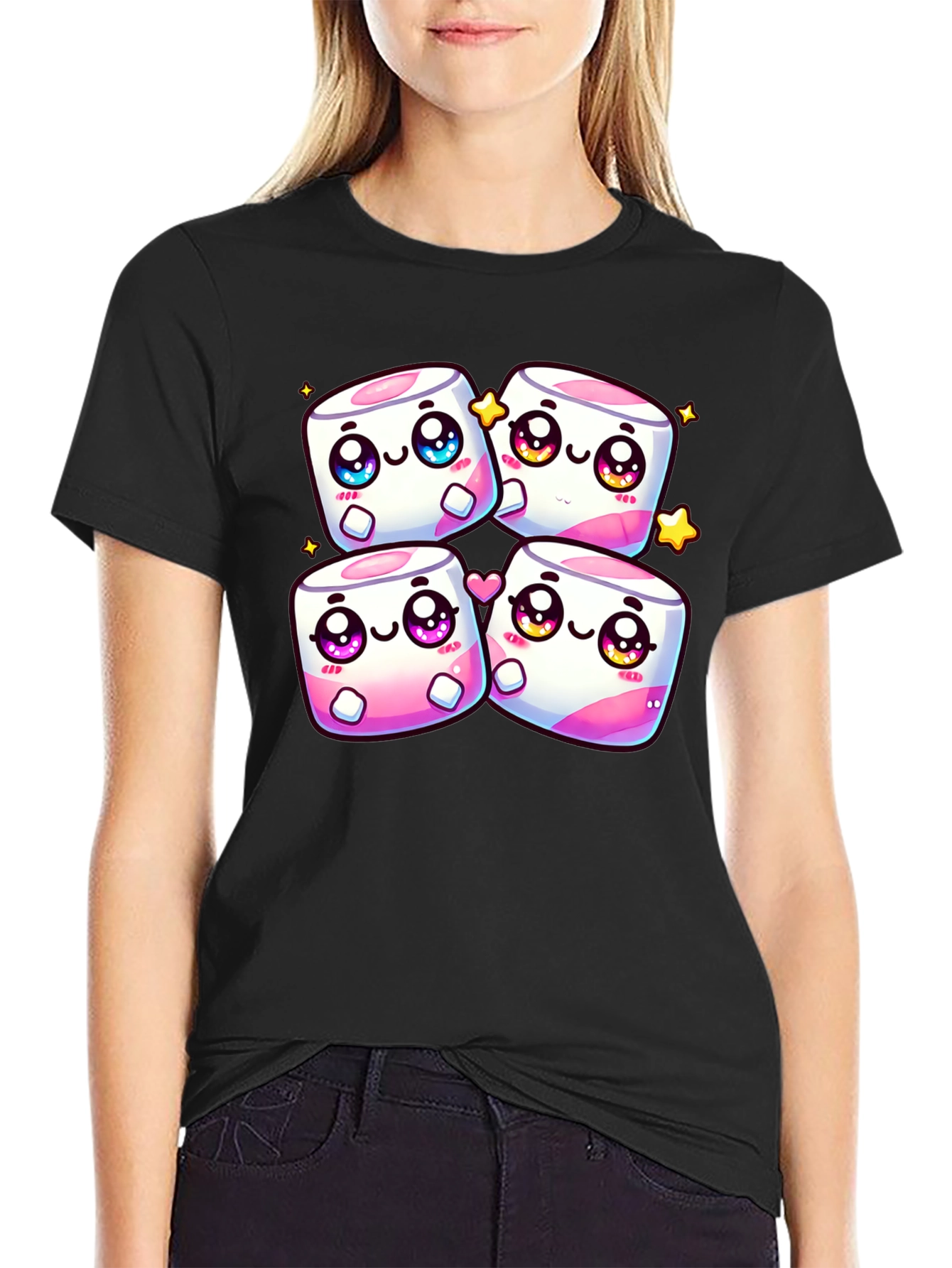 Kawaii Marshmallow T-Shirt - Cute Anime Design