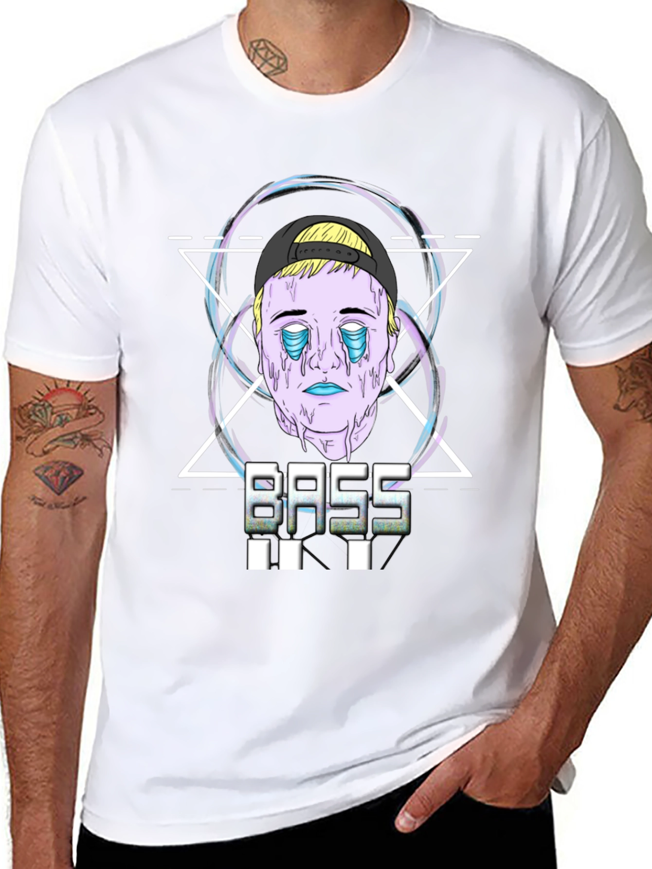 Bass Graphic Print Black T-Shirt