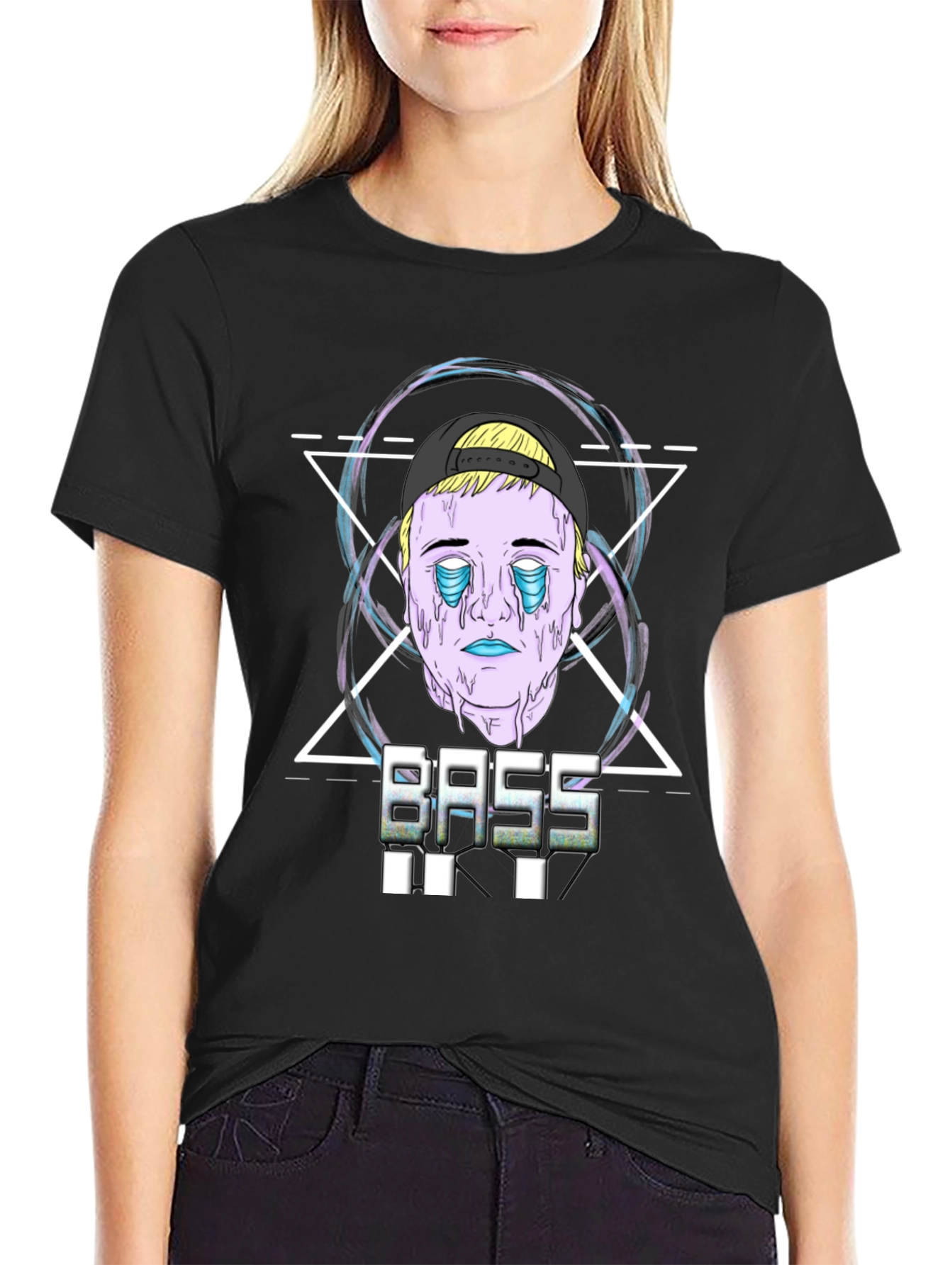 Bass Graphic Print Black T-Shirt