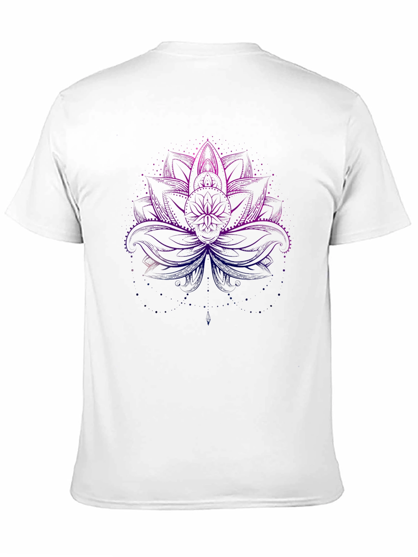 Lotus Flower Graphic Tee - Black Cotton Blend