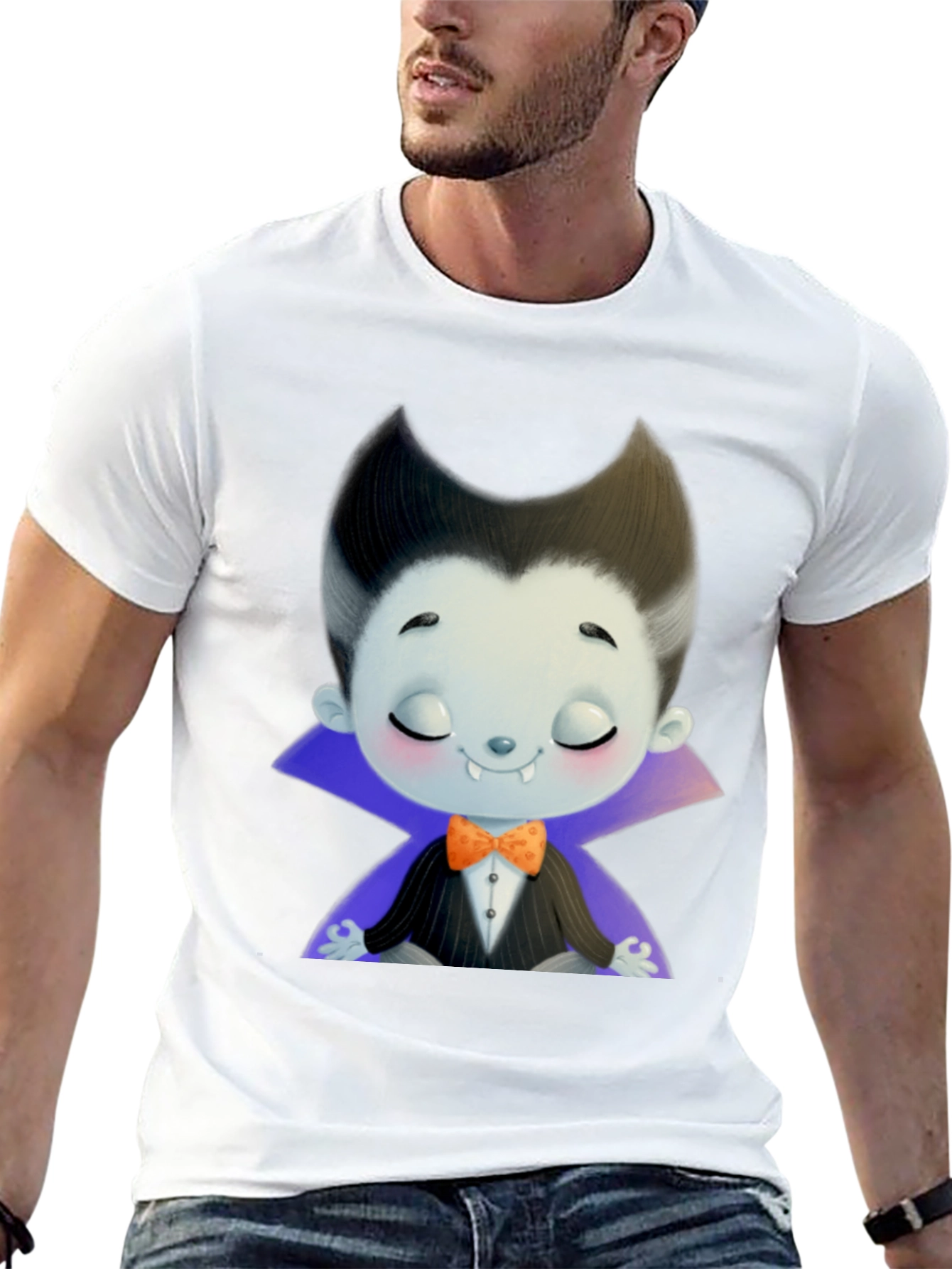 Cute Cartoon Vampire T-Shirt - Halloween Style