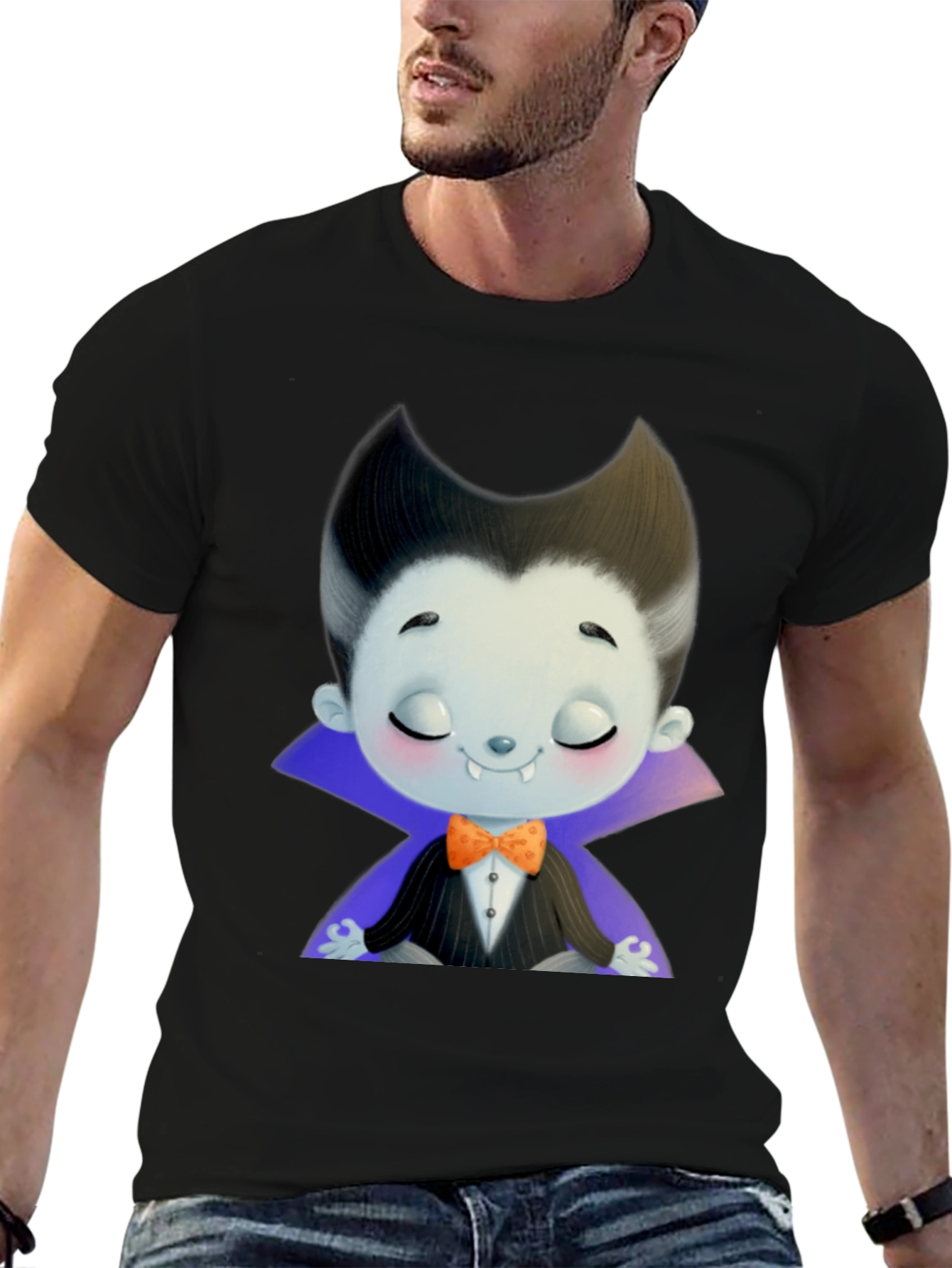 Cute Cartoon Vampire T-Shirt - Halloween Style