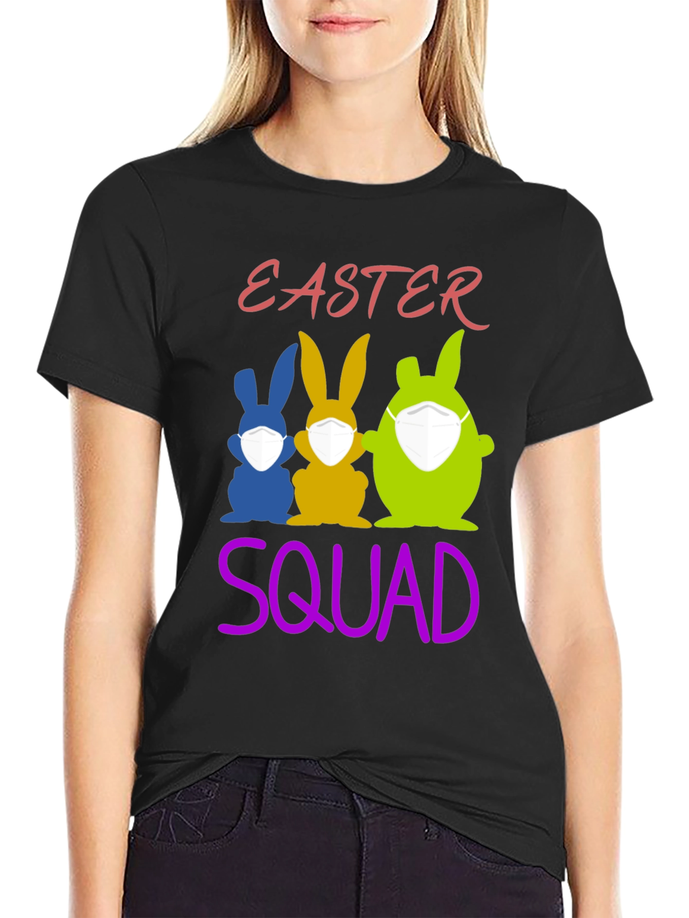 Easter Squad T-Shirt: Funny Bunny Mask Tee
