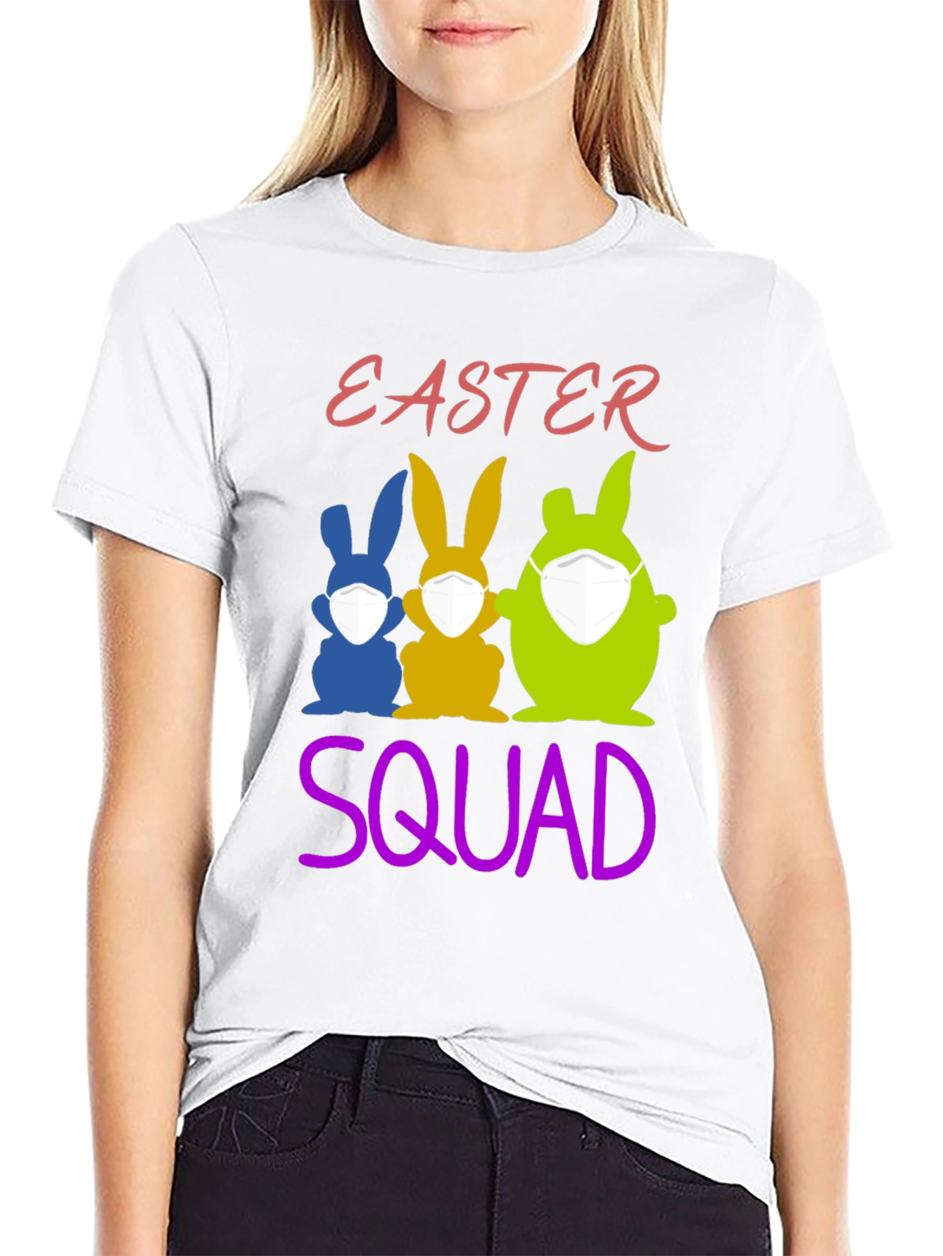 Easter Squad T-Shirt: Funny Bunny Mask Tee