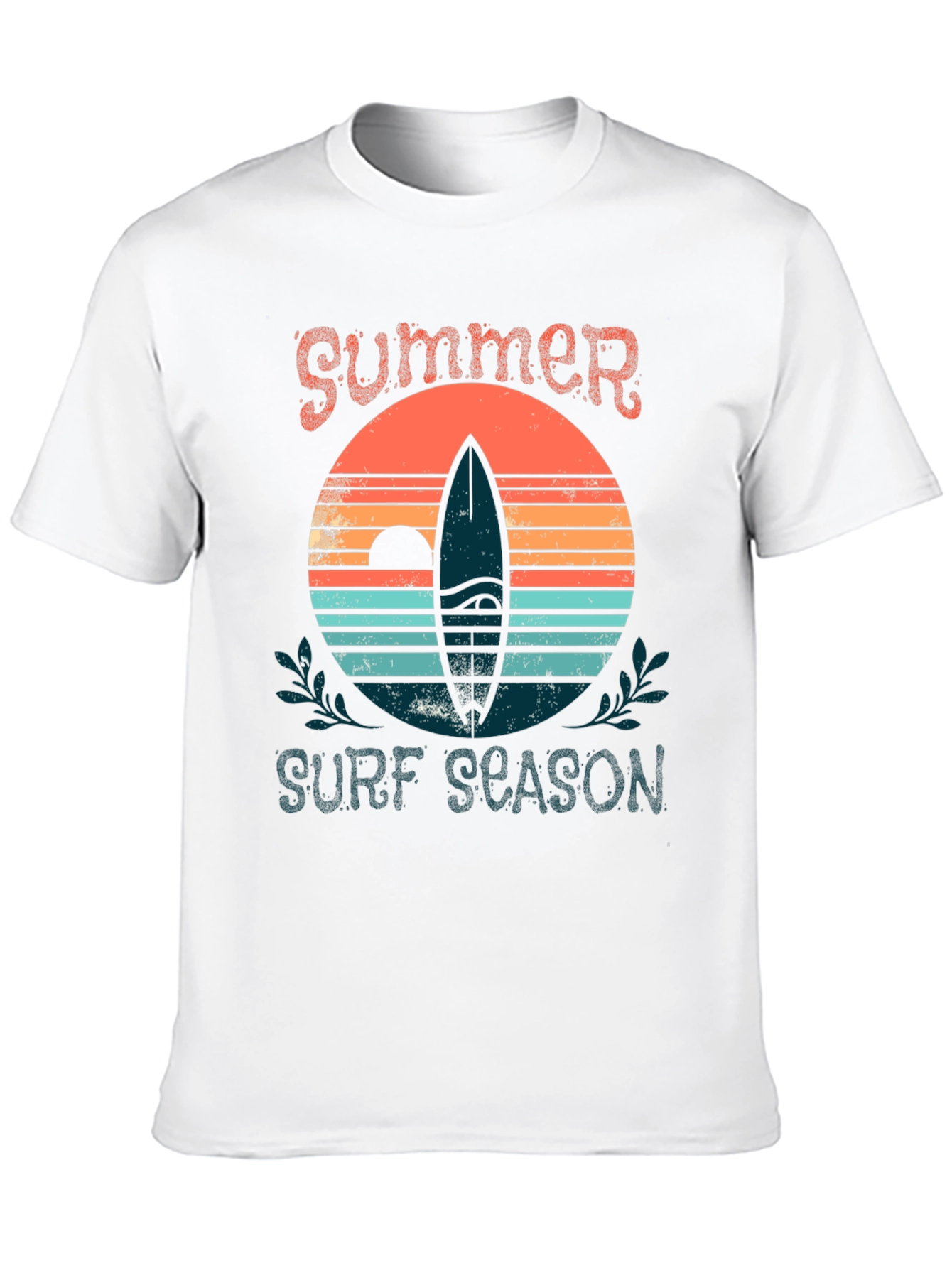 Summer Surf Season Graphic Tee - Black