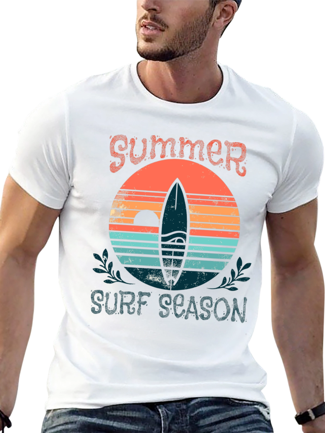 Summer Surf Season Graphic Tee - Black