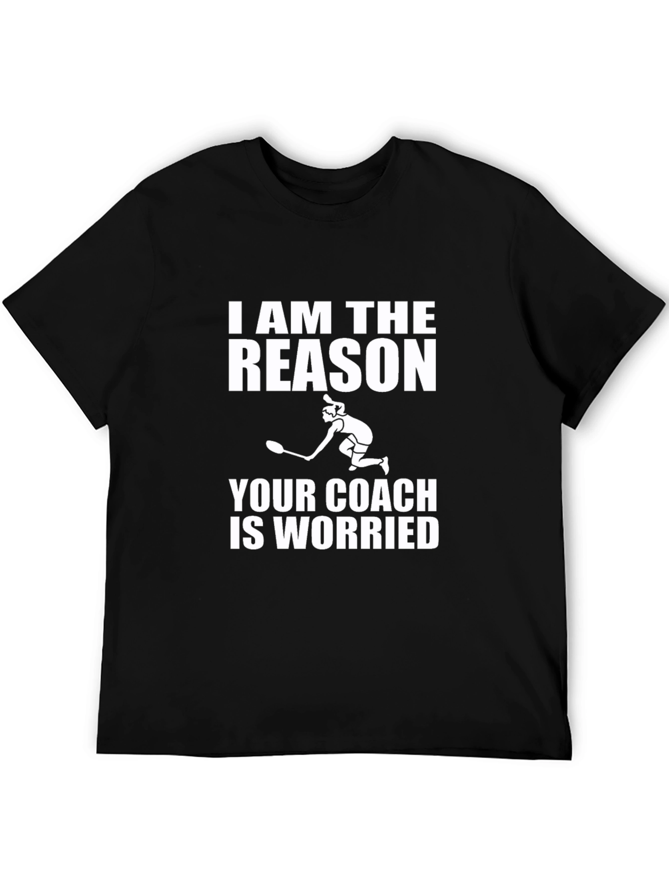 Funny Tennis Player T-Shirt - Coach Worry