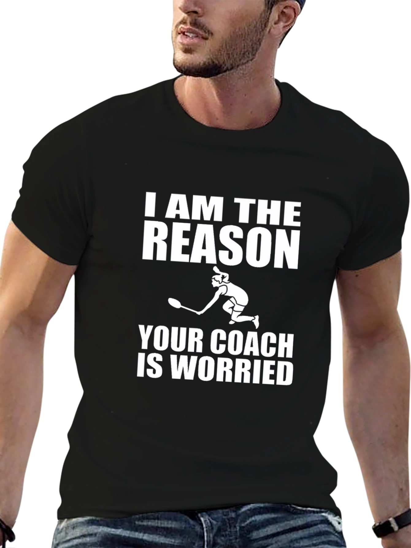 Funny Tennis Player T-Shirt - Coach Worry