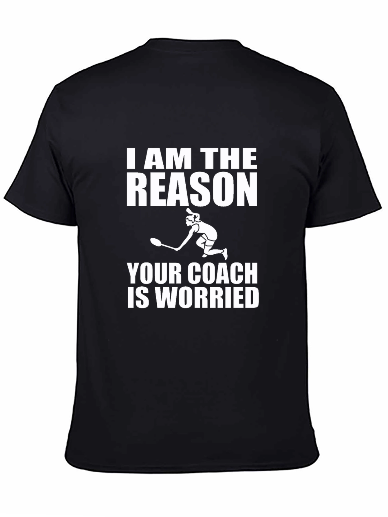 Funny Tennis Player T-Shirt - Coach Worry