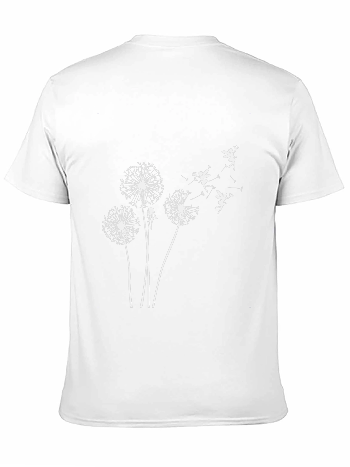 Dandelion Fairy Print Black T-Shirt