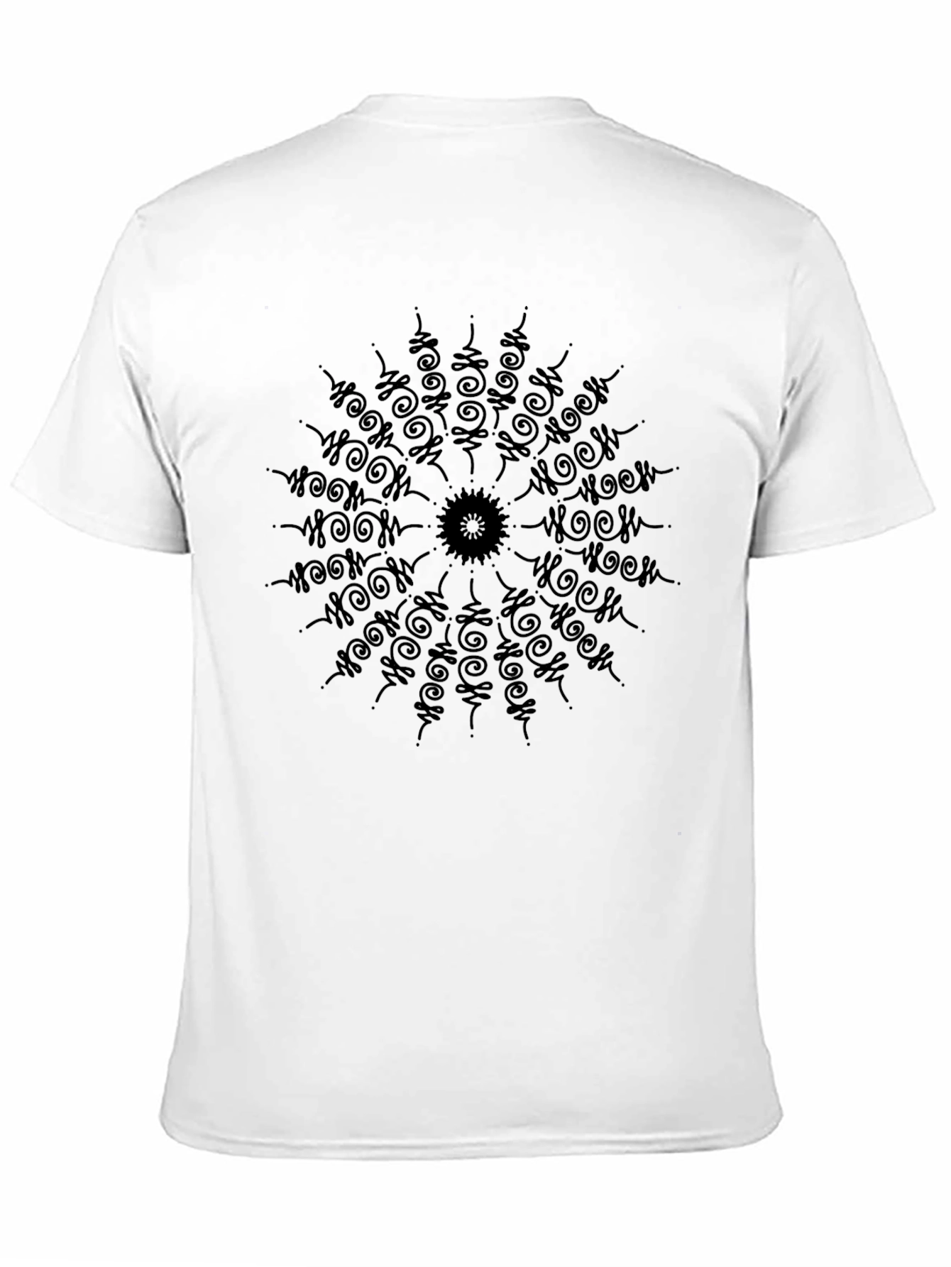 Mystic Mandala Black T-Shirt - Casual Graphic Tee