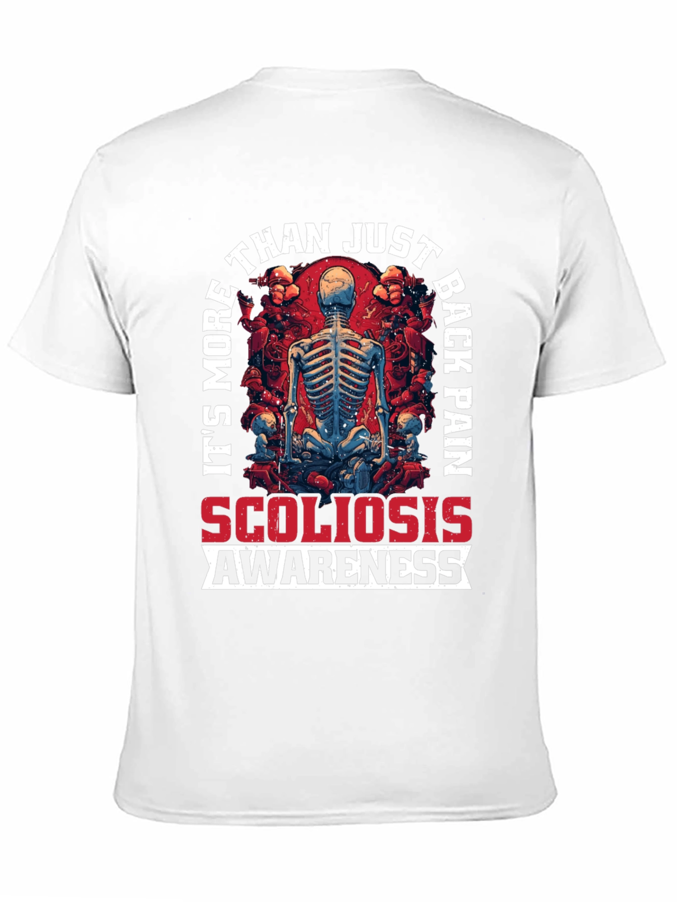 Scoliosis Awareness T-Shirt - Spine Skeleton Graphic Tee