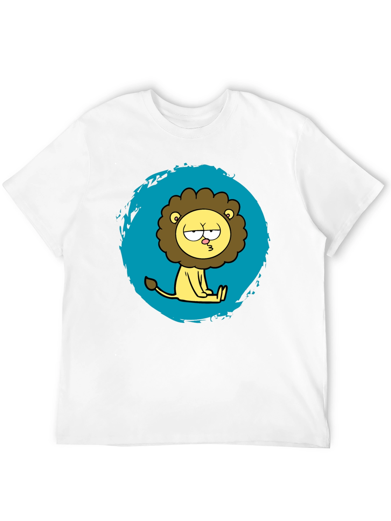 Funny Cartoon Lion Graphic T-Shirt